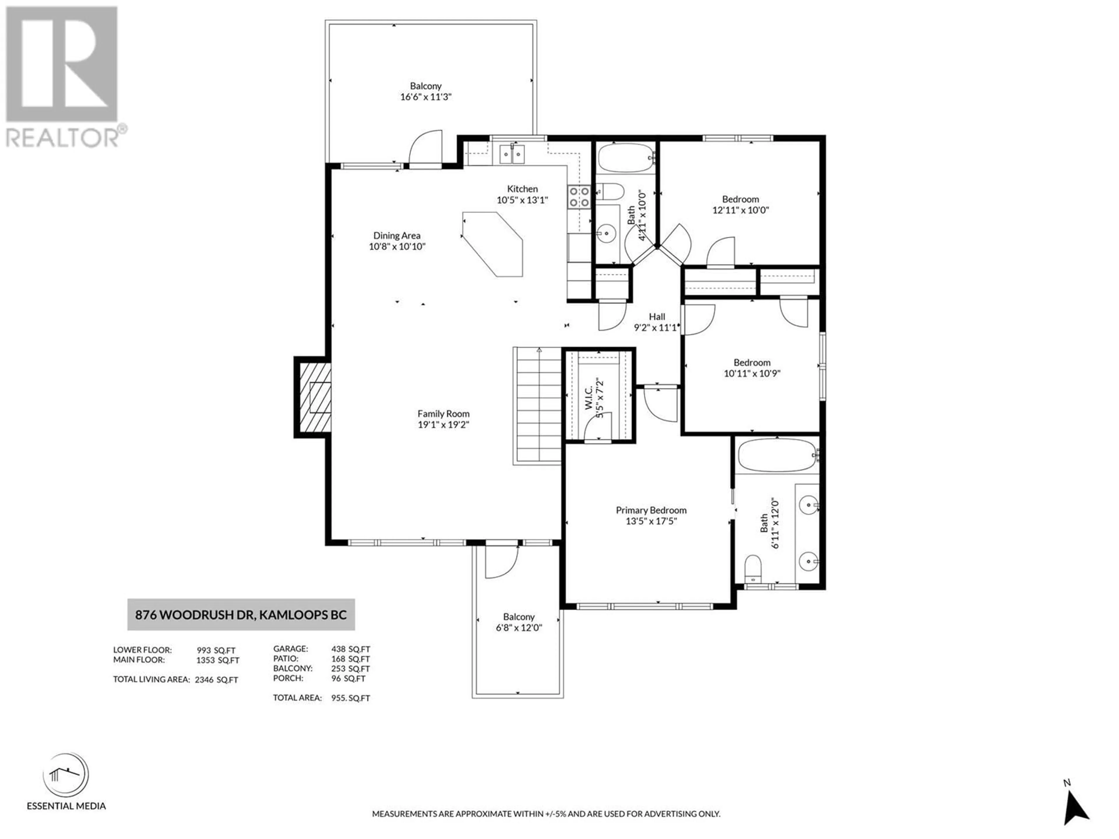 Floor plan for 876 WOODRUSH DRIVE, Kamloops British Columbia V2B0E3