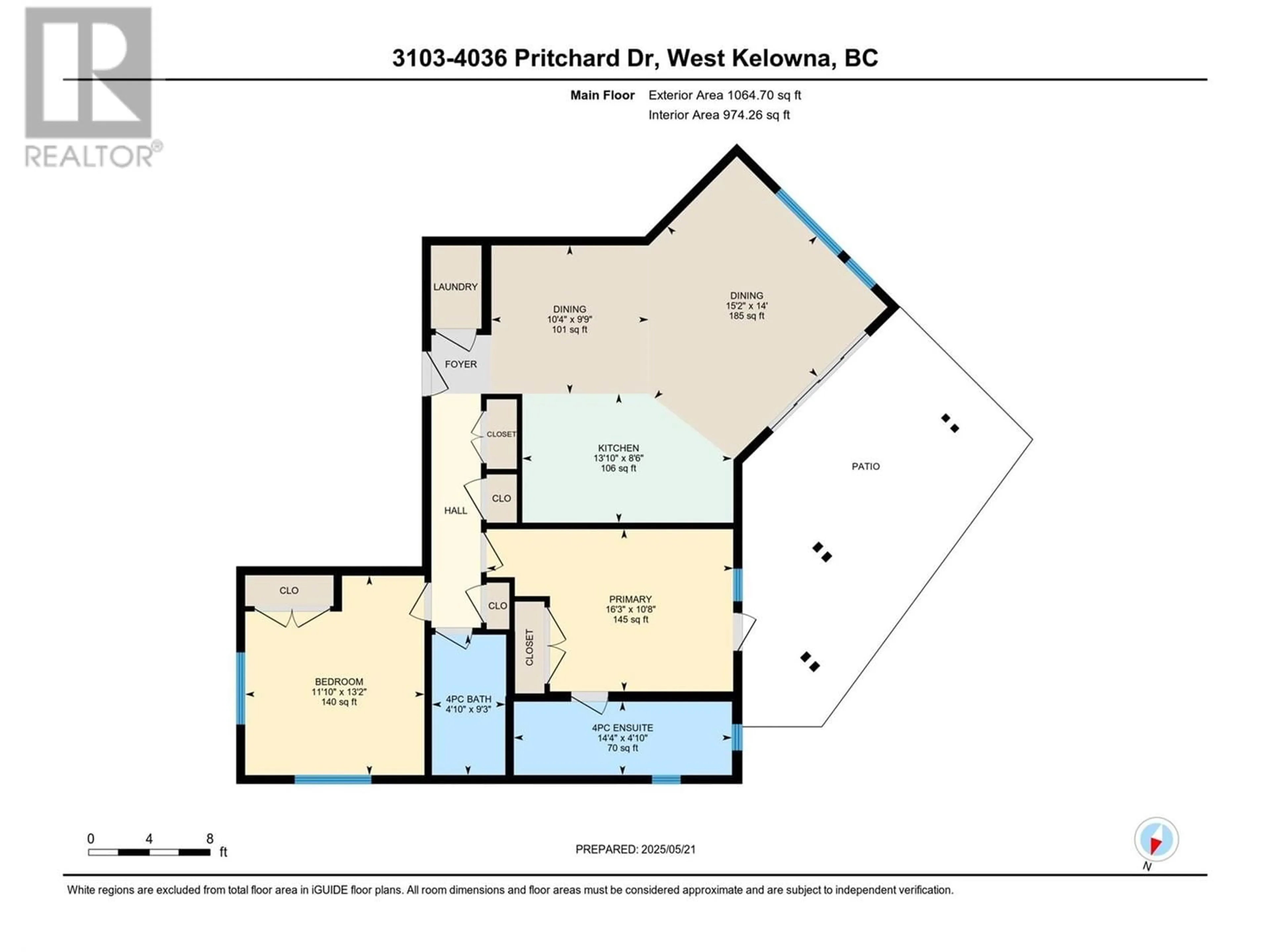 Floor plan for 3103 - 4036 PRITCHARD DRIVE, West Kelowna British Columbia V4T1X9