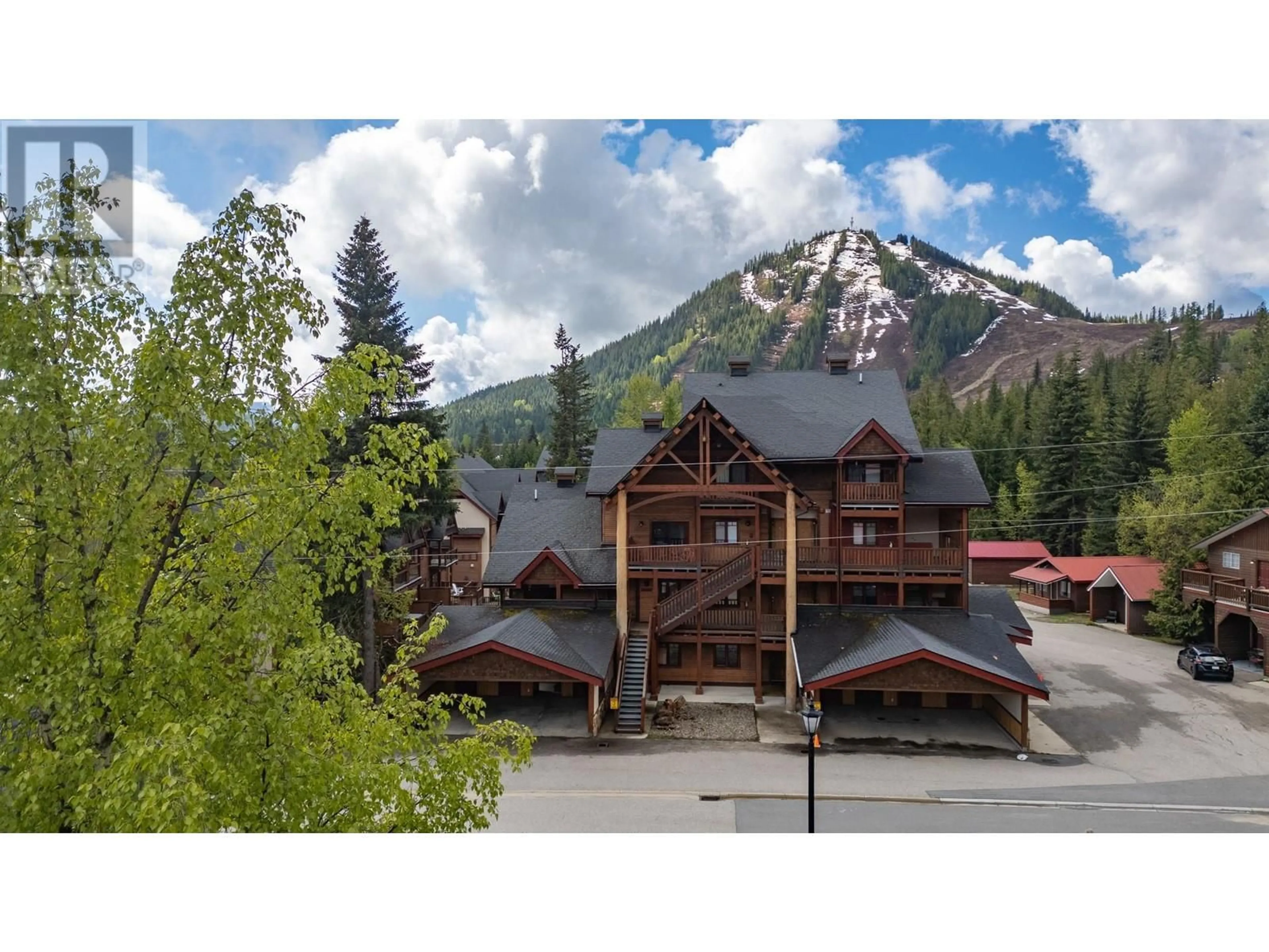 A pic from outside/outdoor area/front of a property/back of a property/a pic from drone, mountain view for 1A - 1080 OLAUS WAY, Rossland British Columbia V0G1Y0
