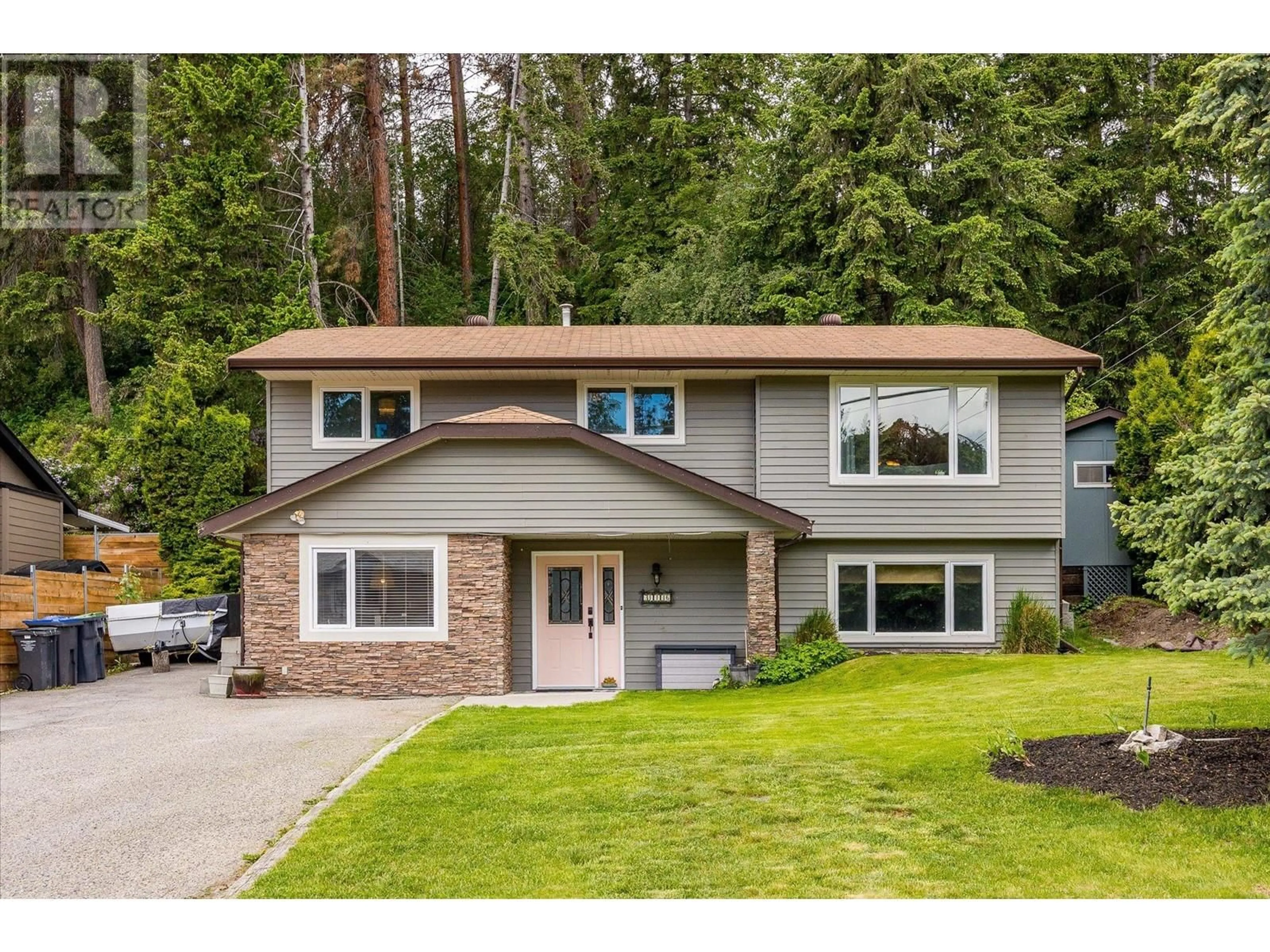 Home with vinyl exterior material, street for 3116 WEBBER ROAD, West Kelowna British Columbia V4T1E7