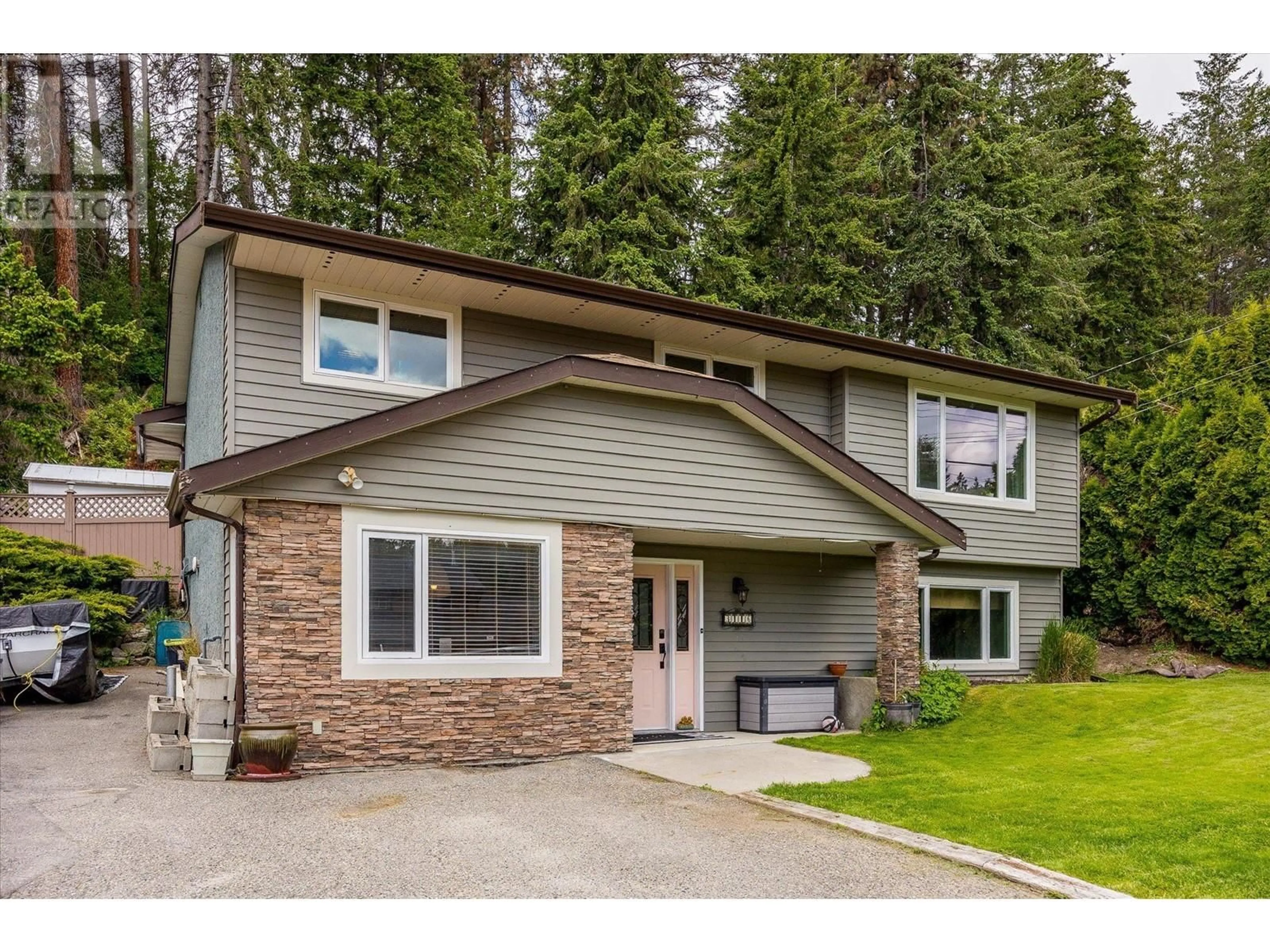 Home with vinyl exterior material, street for 3116 WEBBER ROAD, West Kelowna British Columbia V4T1E7