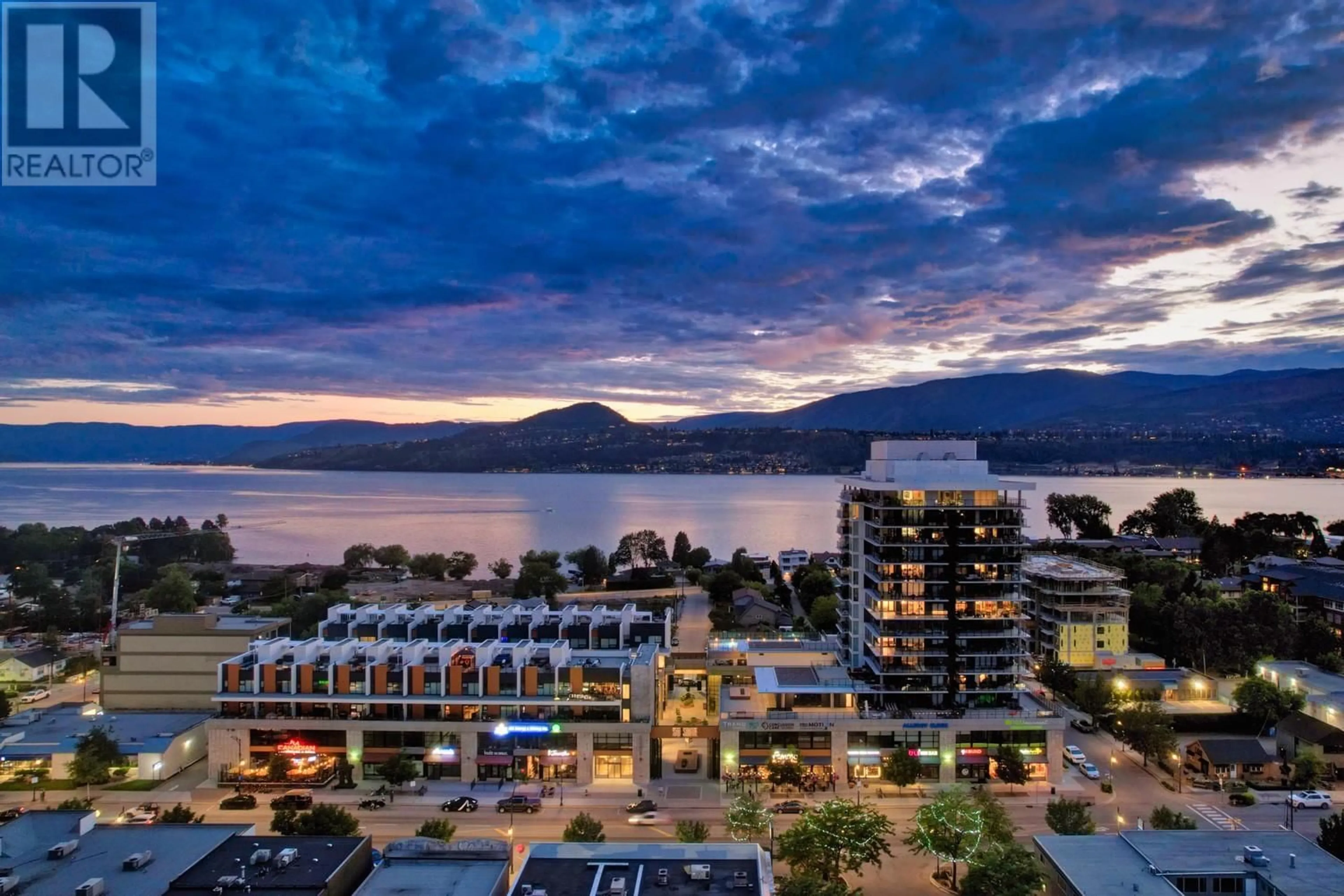 A pic from outside/outdoor area/front of a property/back of a property/a pic from drone, water/lake/river/ocean view for 304 - 485 GROVES AVENUE, Kelowna British Columbia V1Y0C1