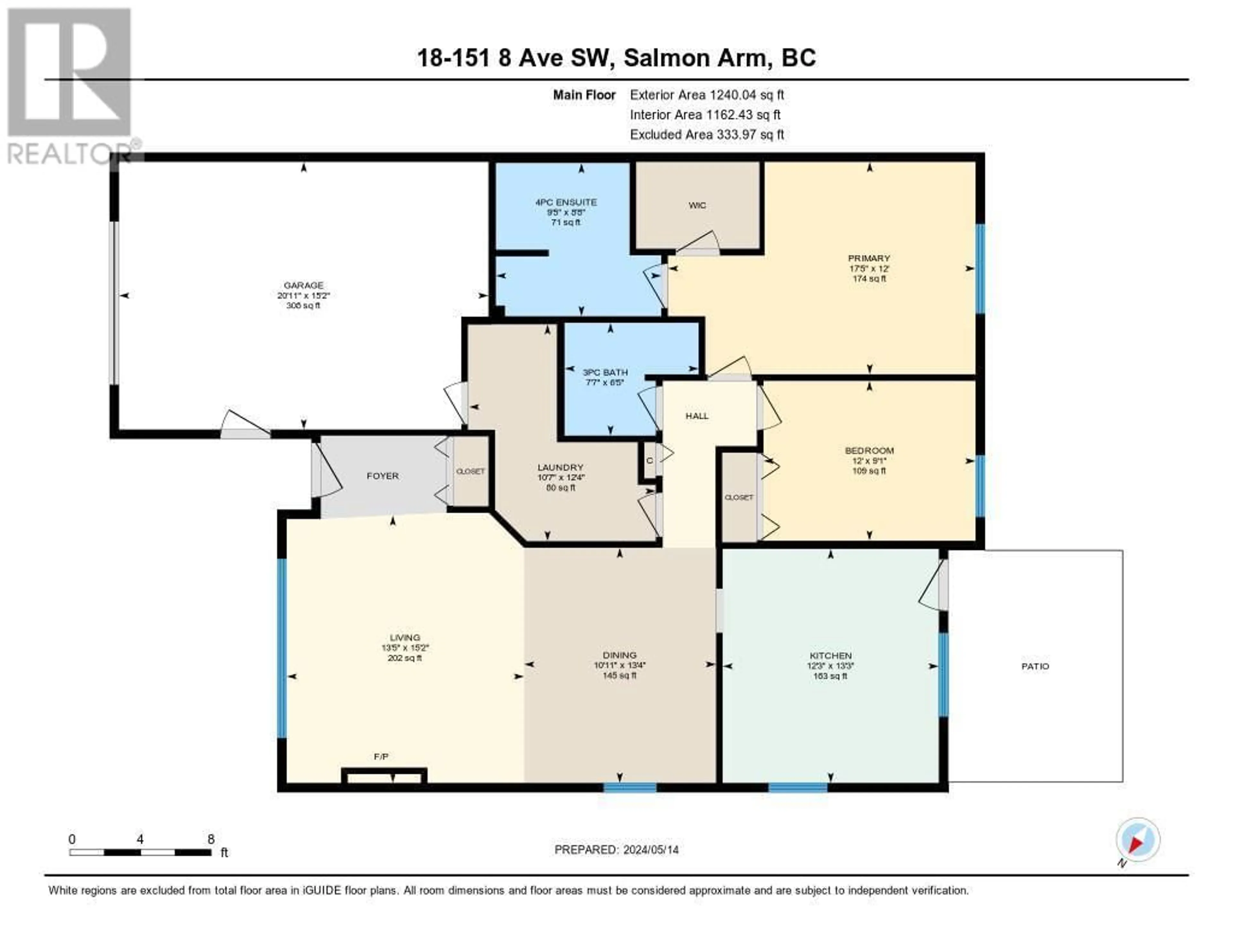 Floor plan for 18 - 151 8TH AVENUE SOUTHWEST, Salmon Arm British Columbia V1E1B9