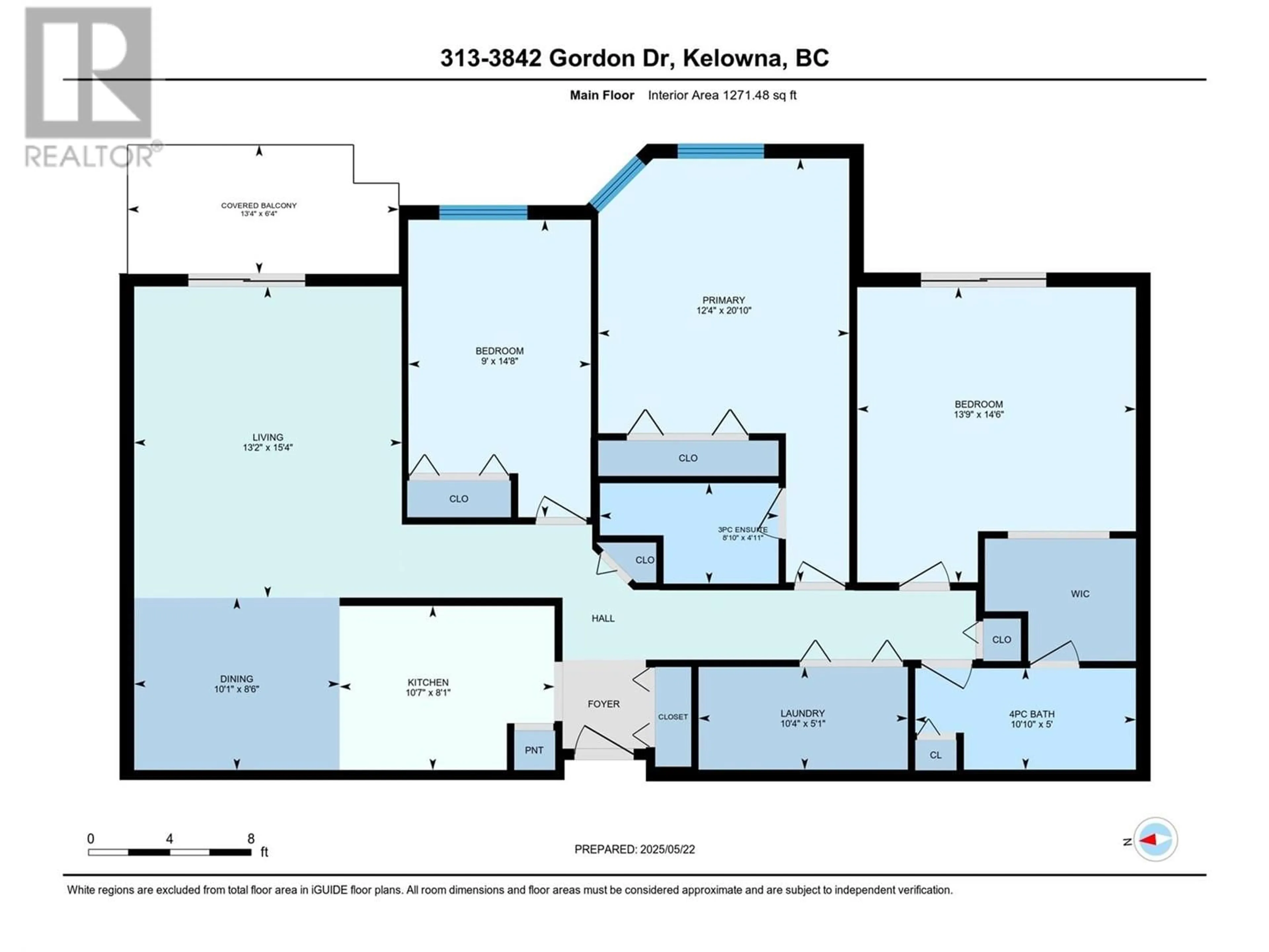 Floor plan for 313 - 3842 GORDON DRIVE, Kelowna British Columbia V1W3G5