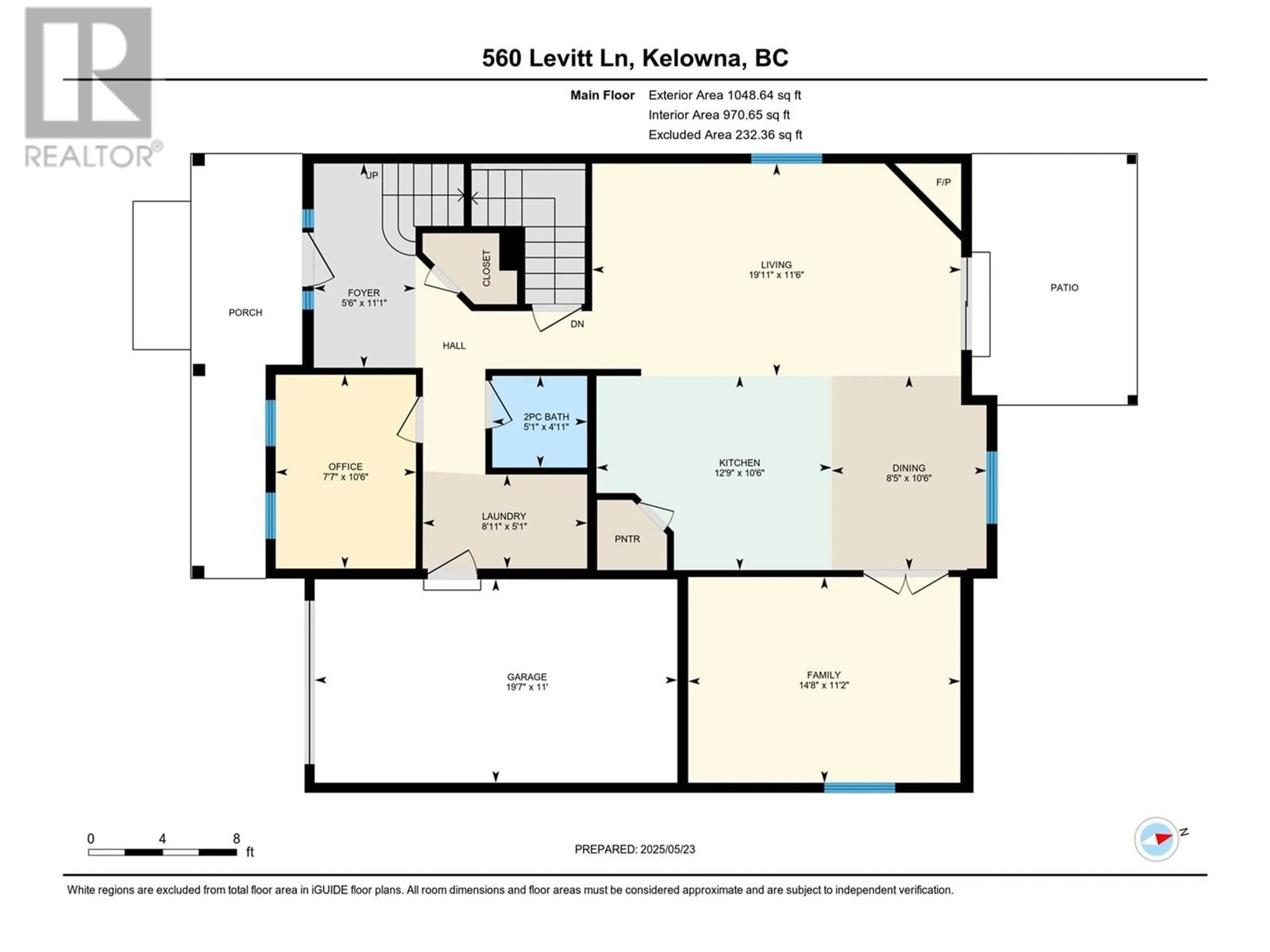Floor plan for 560 LEVITT LANE, Kelowna British Columbia V1Y9Y1