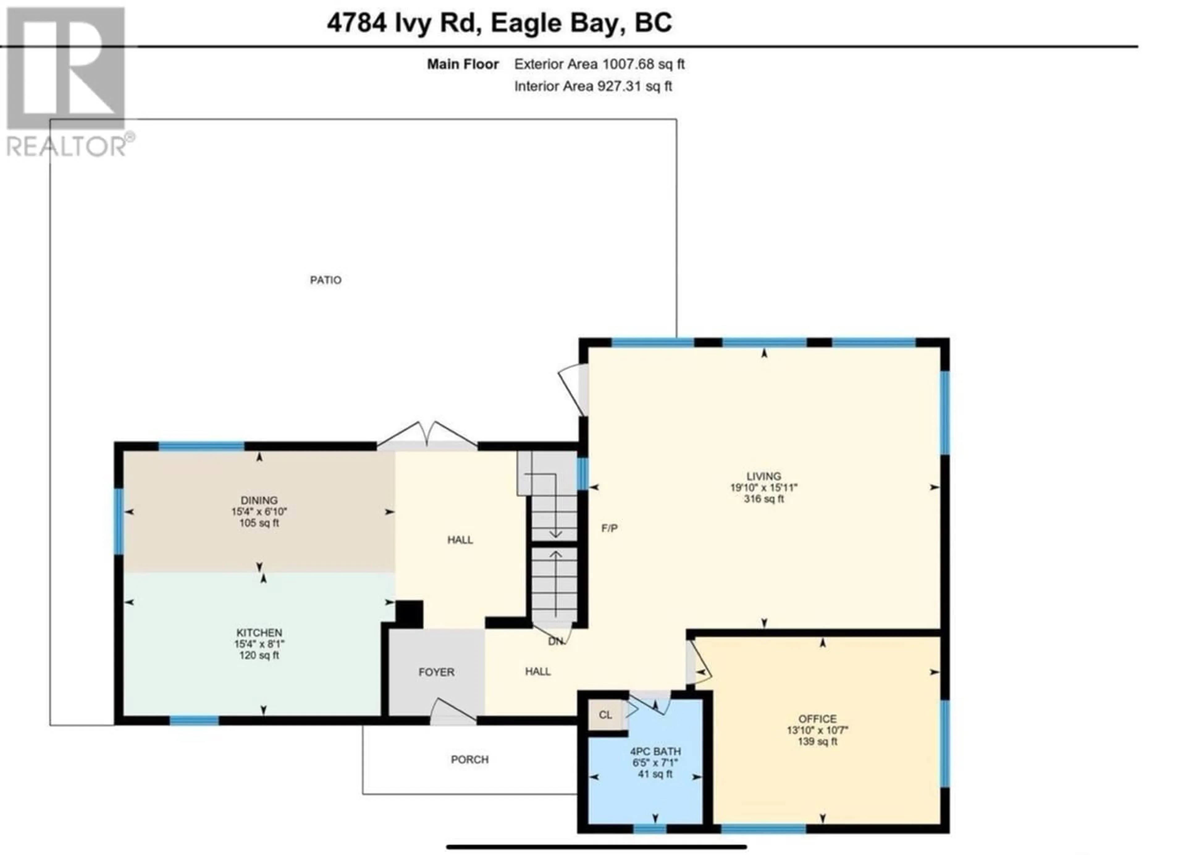 Floor plan for 4784 IVY ROAD, Eagle Bay British Columbia V0E1T0