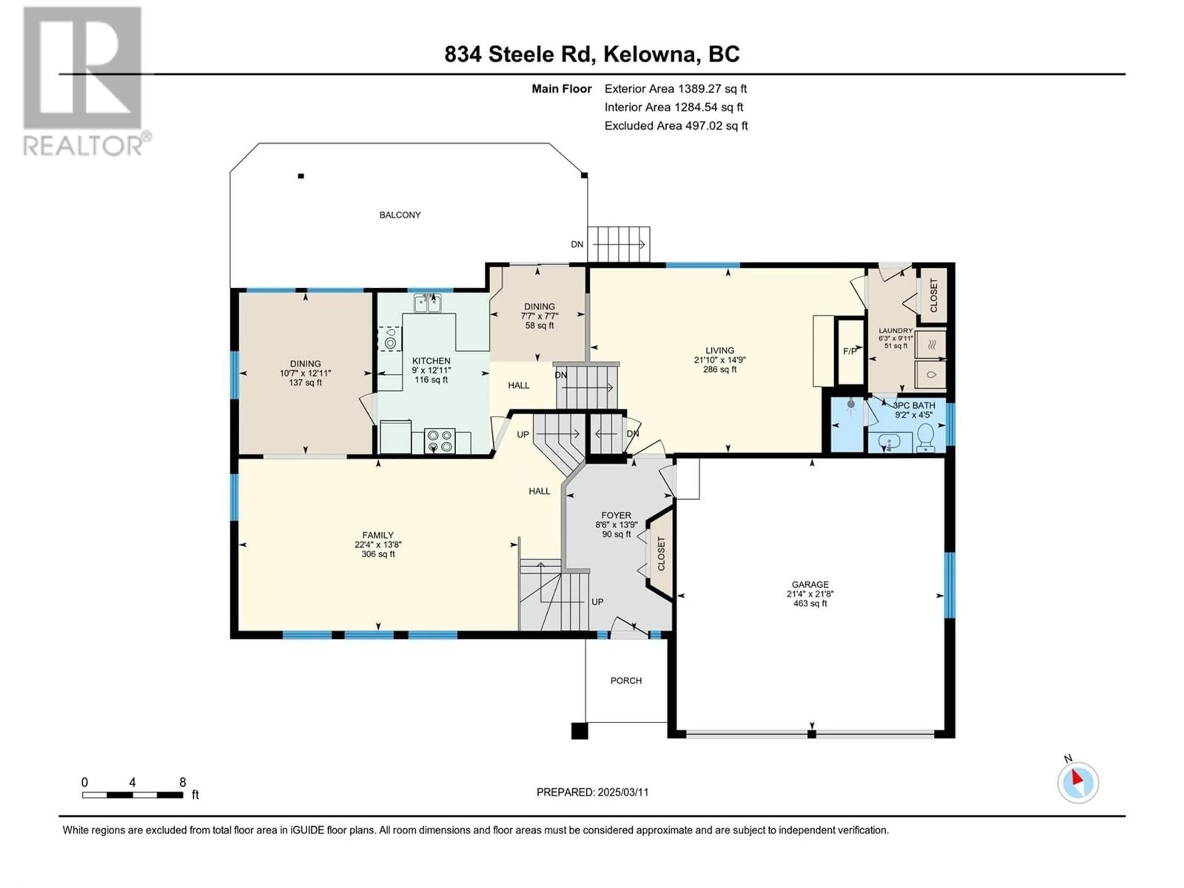 Floor plan for 834 STEELE ROAD, Kelowna British Columbia V1W4P1