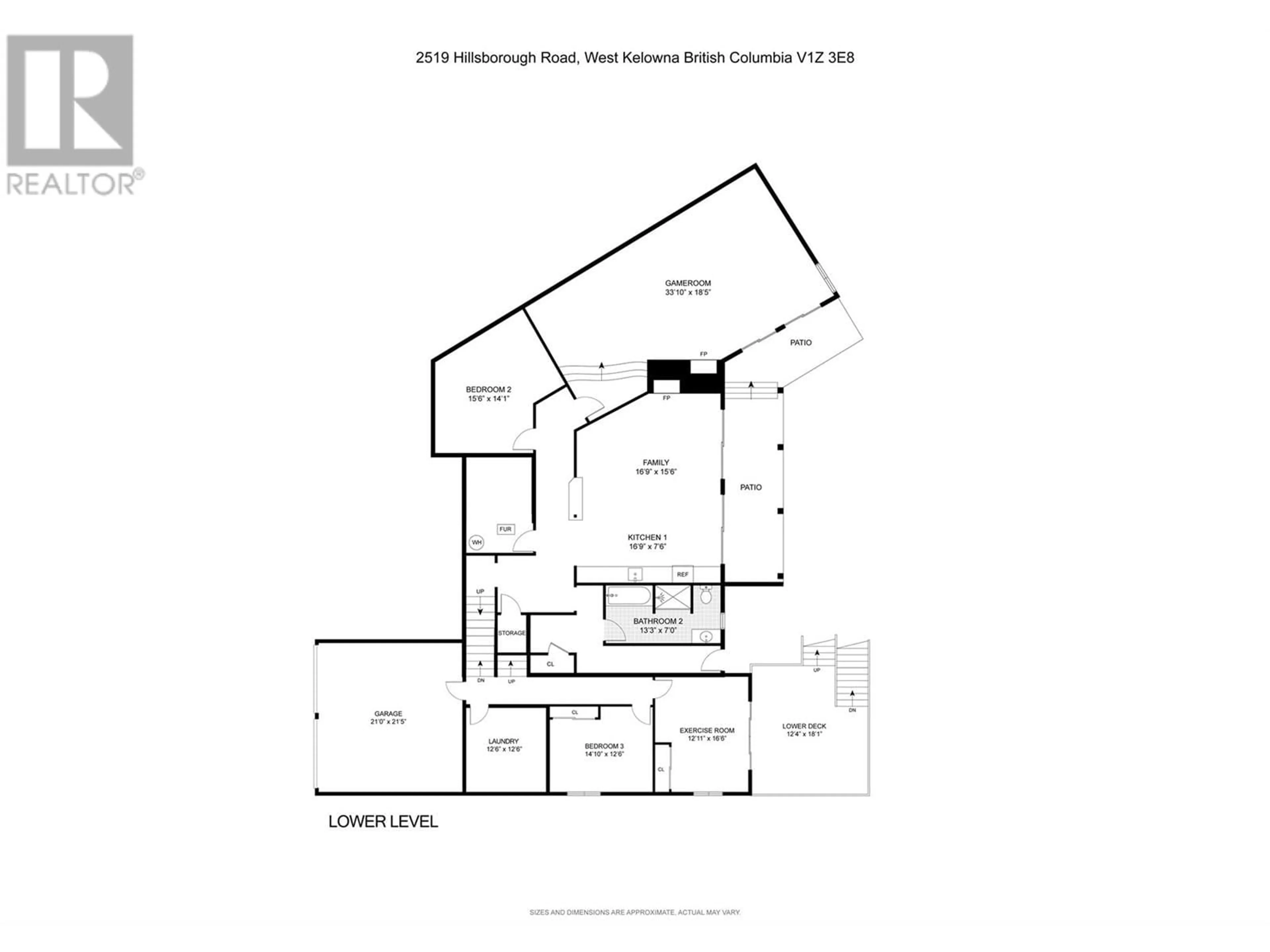 Floor plan for 2519 HILLSBOROUGH ROAD, West Kelowna British Columbia V1Z3E8