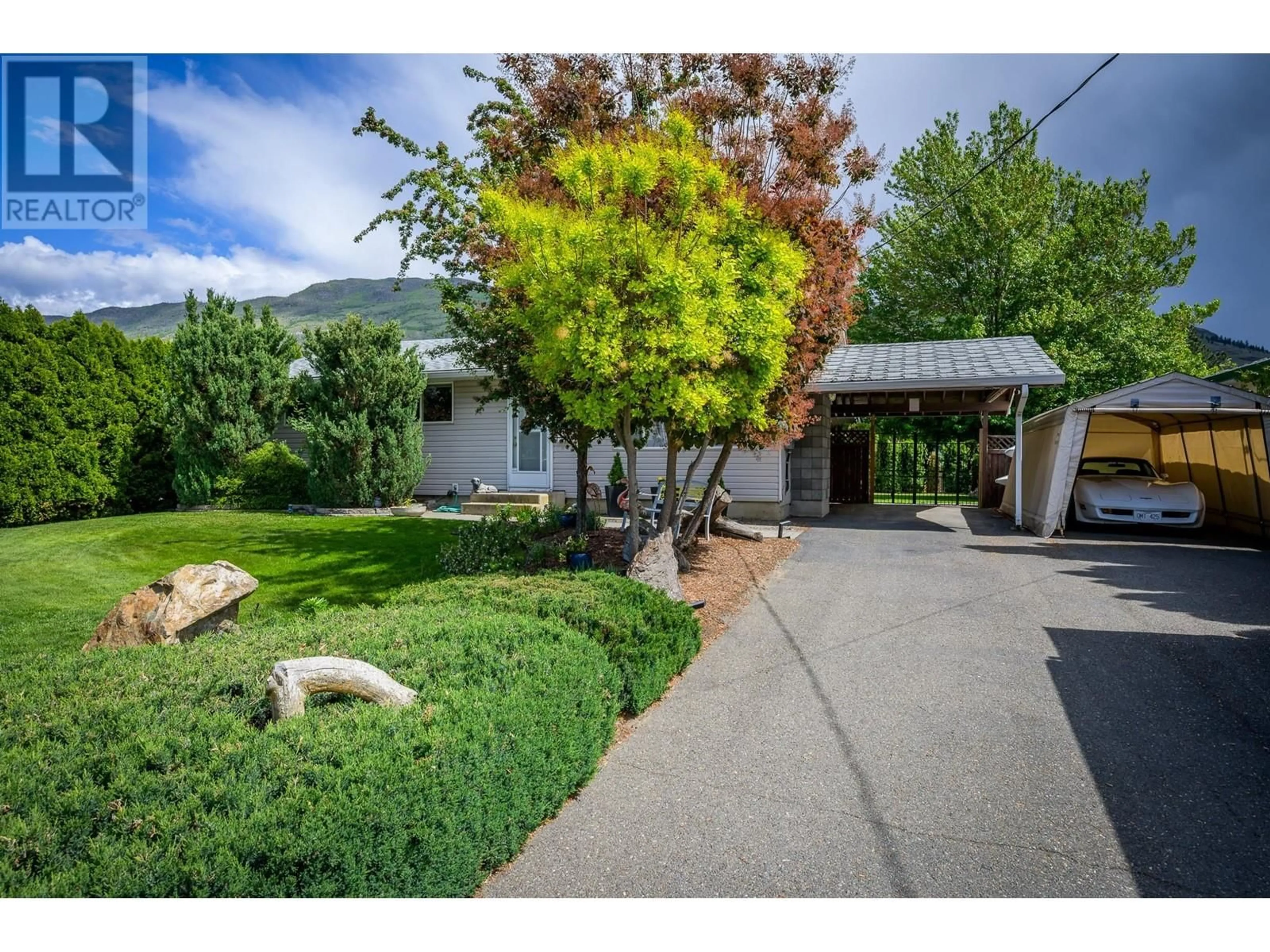 A pic from outside/outdoor area/front of a property/back of a property/a pic from drone, mountain view for 2579 TUPELA DRIVE, Kamloops British Columbia V2B6V8