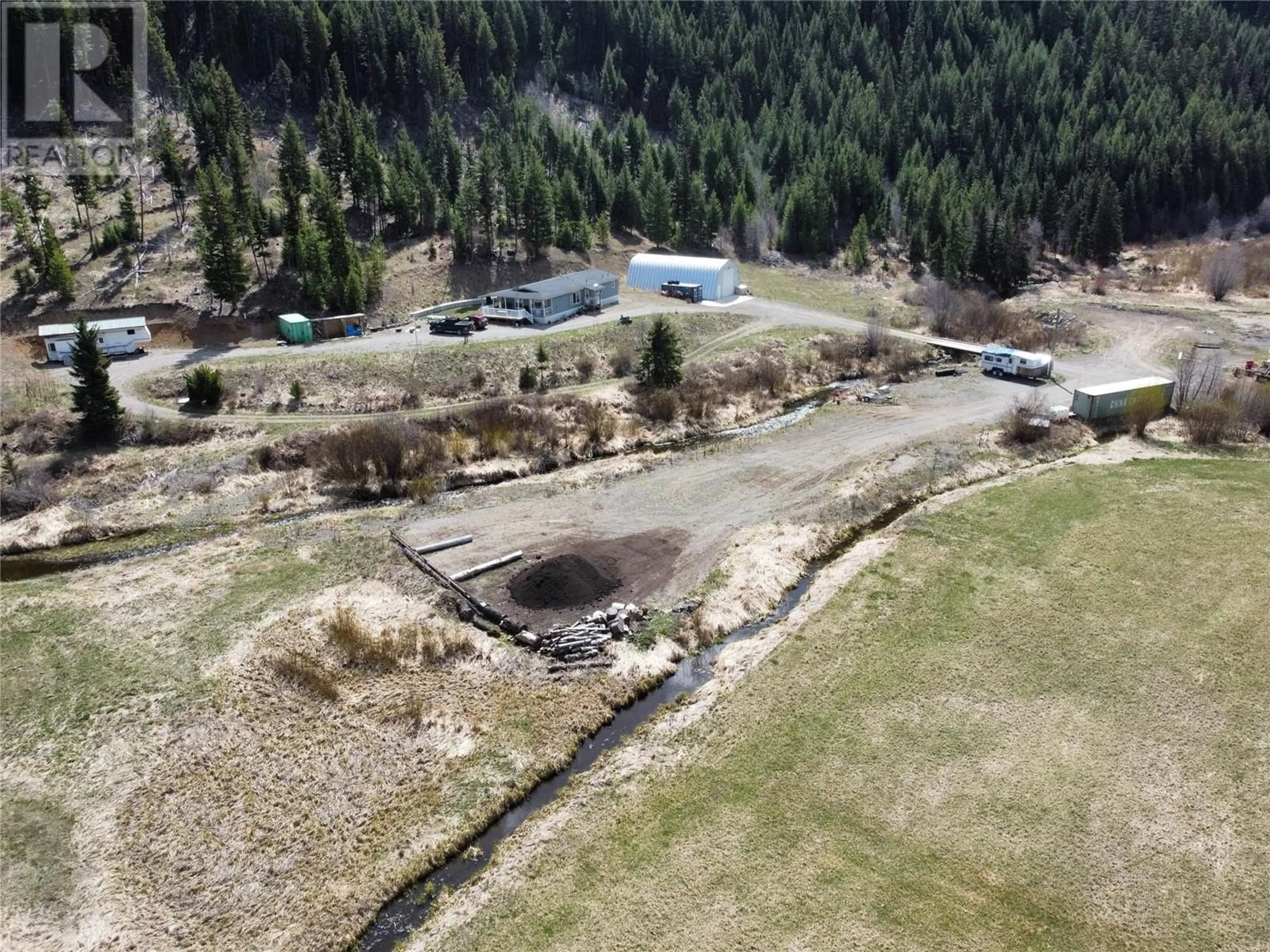 A pic from outside/outdoor area/front of a property/back of a property/a pic from drone, mountain view for 3600 SUMMERS CREEK ROAD, Princeton British Columbia V0X1W0