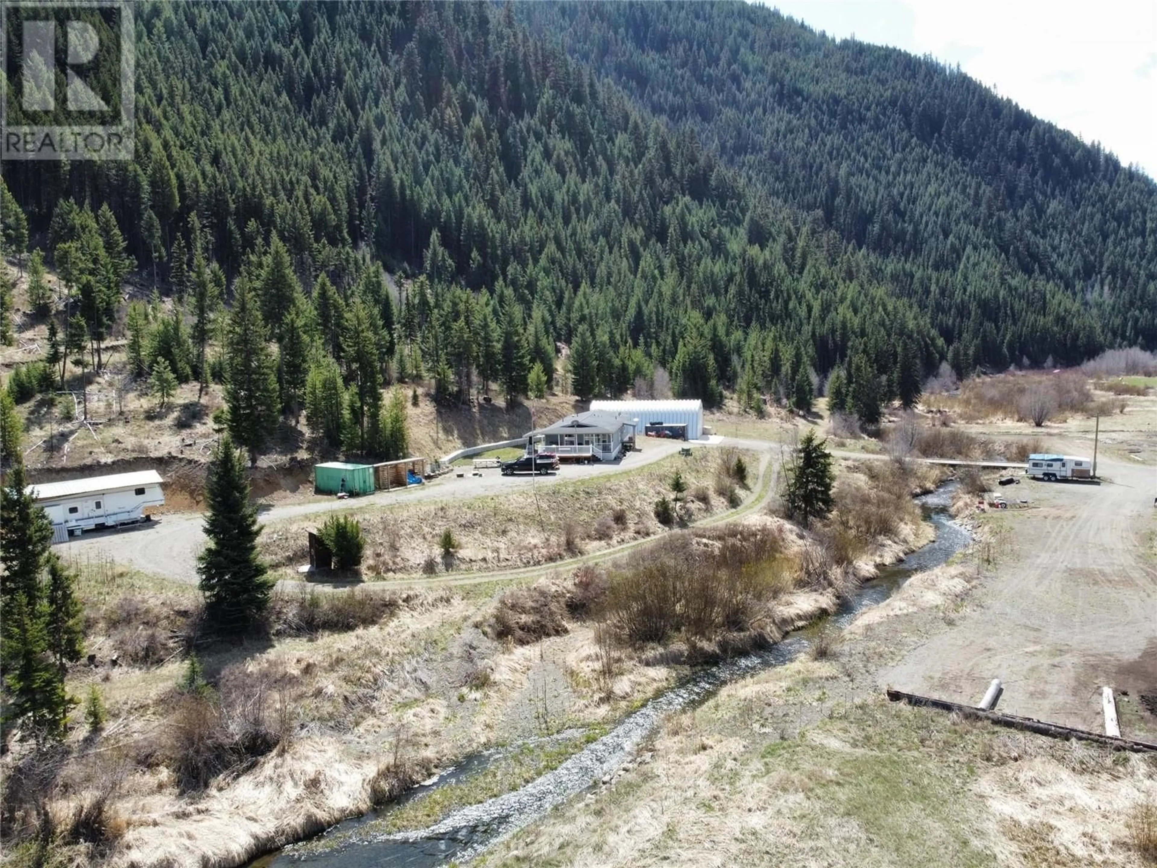 A pic from outside/outdoor area/front of a property/back of a property/a pic from drone, mountain view for 3600 SUMMERS CREEK ROAD, Princeton British Columbia V0X1W0