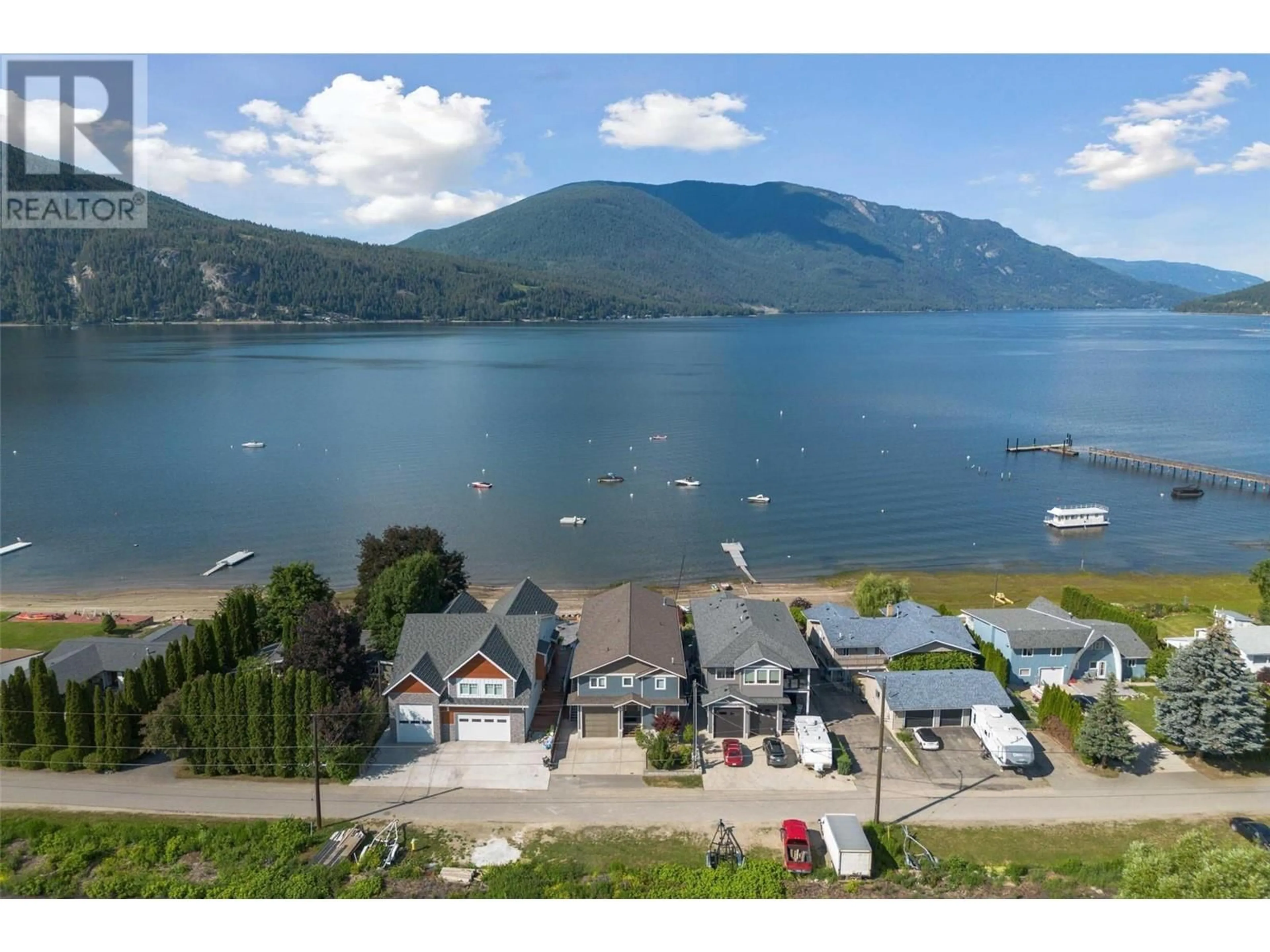 A pic from outside/outdoor area/front of a property/back of a property/a pic from drone, water/lake/river/ocean view for 4751 75 AVENUE NORTHEAST, Salmon Arm British Columbia V0E1K0