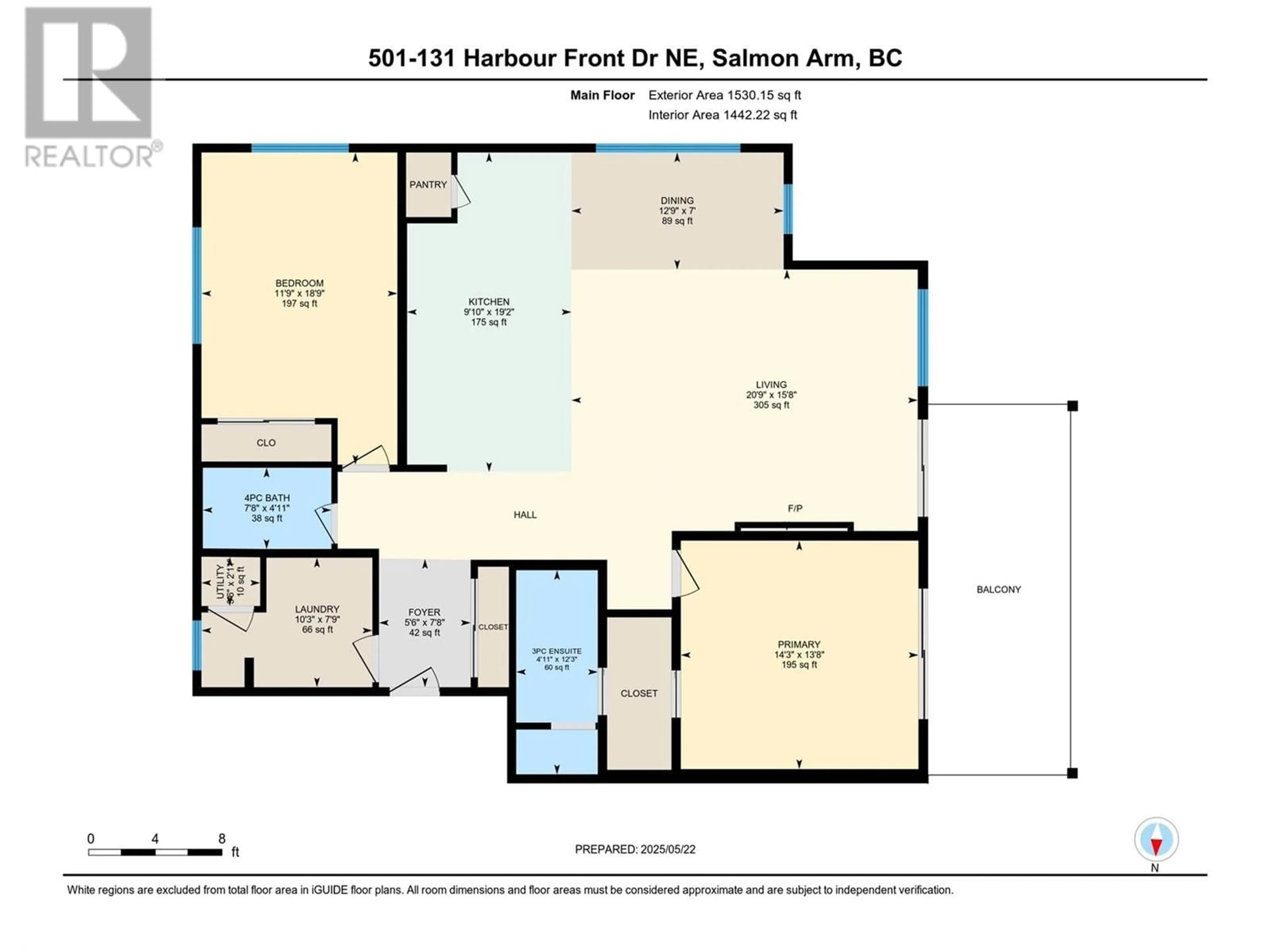 Floor plan for 501 - 131 HARBOURFRONT DRIVE NORTHEAST, Salmon Arm British Columbia V1E0G4
