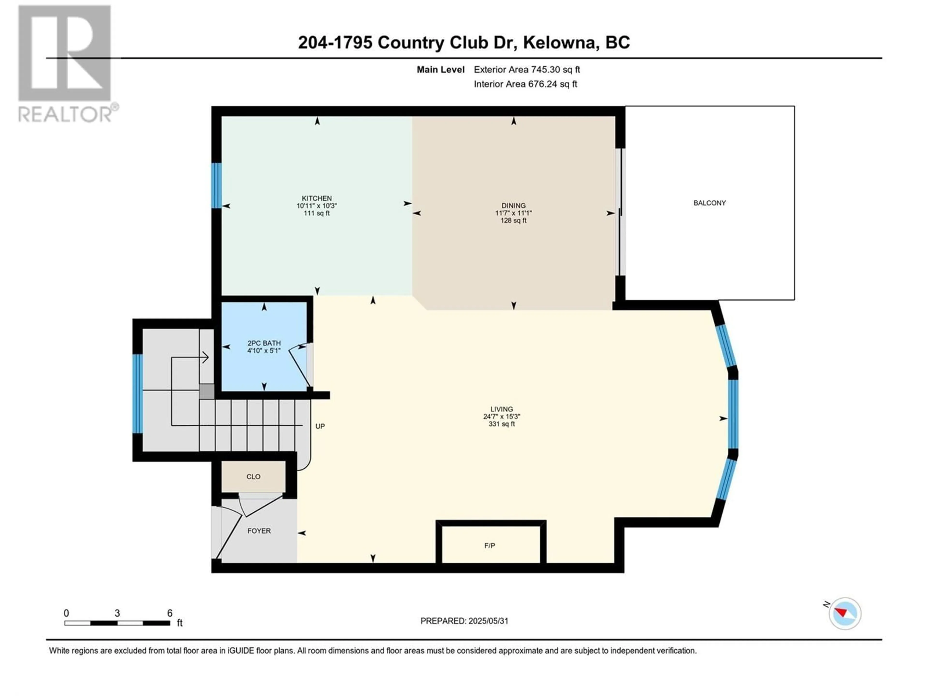 Floor plan for 204 - 1795 COUNTRY CLUB DRIVE, Kelowna British Columbia V1V2V9