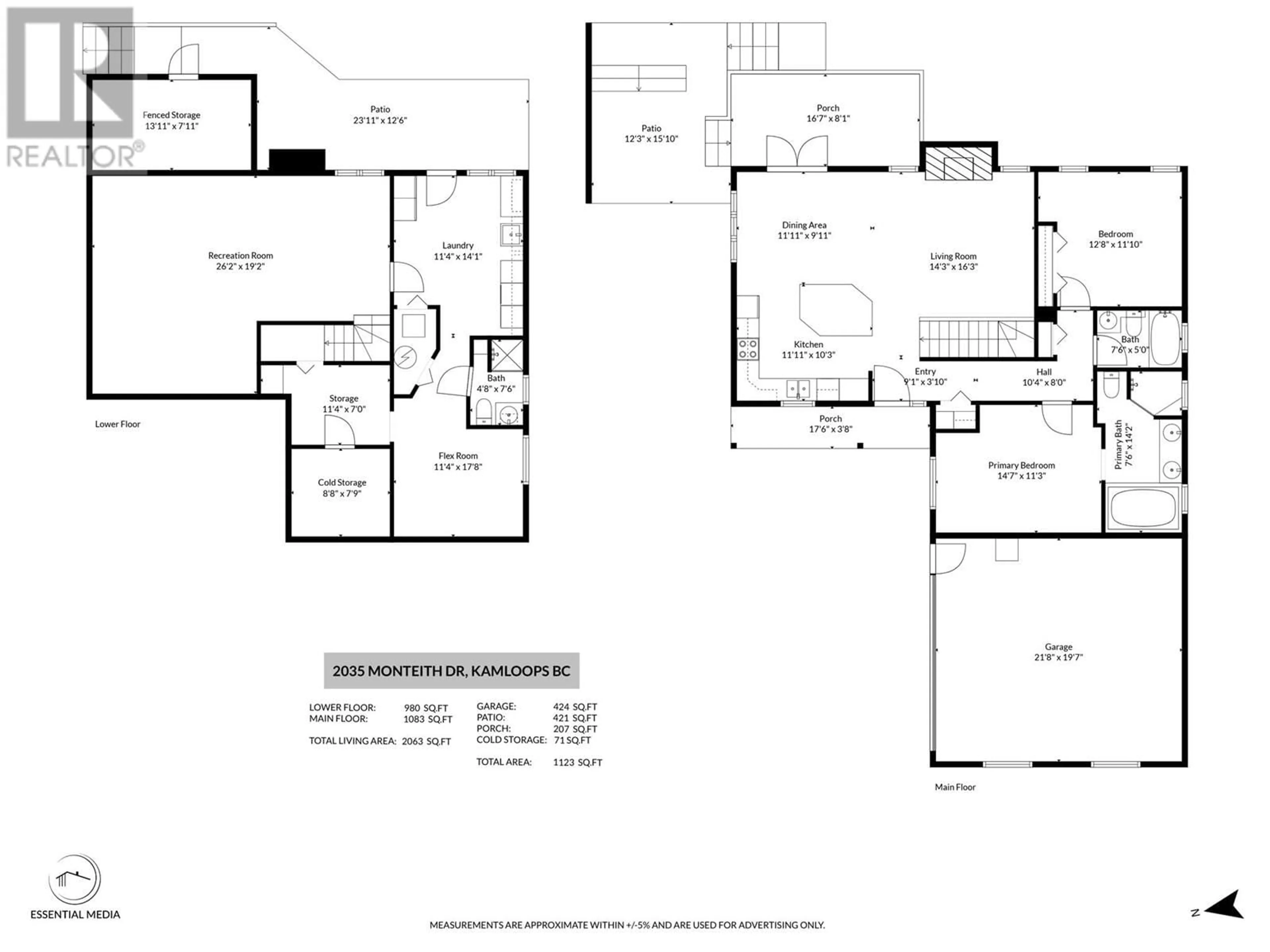 Floor plan for 2035 MONTEITH DRIVE, Kamloops British Columbia V2E2G5