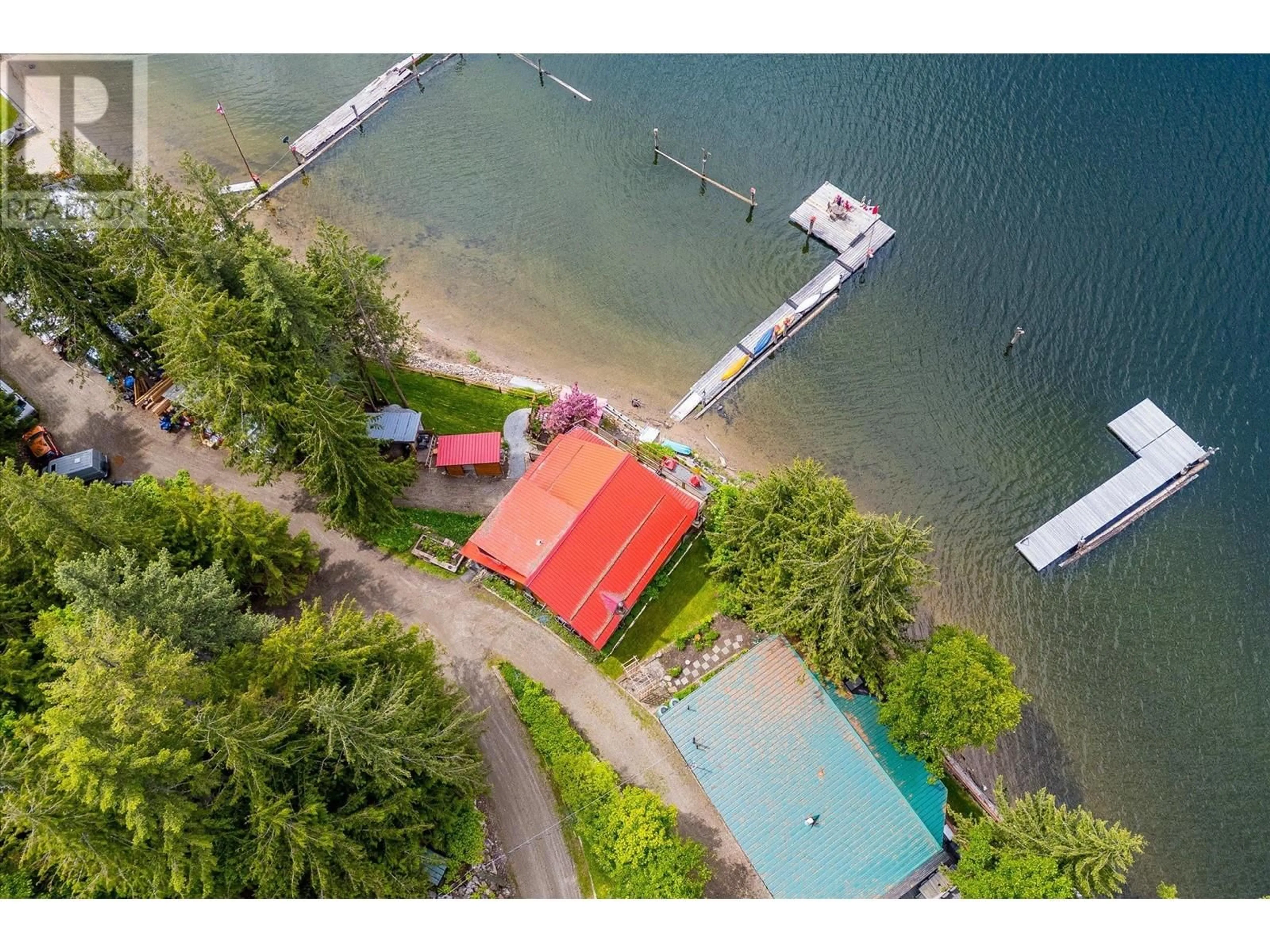 A pic from outside/outdoor area/front of a property/back of a property/a pic from drone, water/lake/river/ocean view for 3546 MABEL LAKE ROAD, Lumby British Columbia V0E2E6