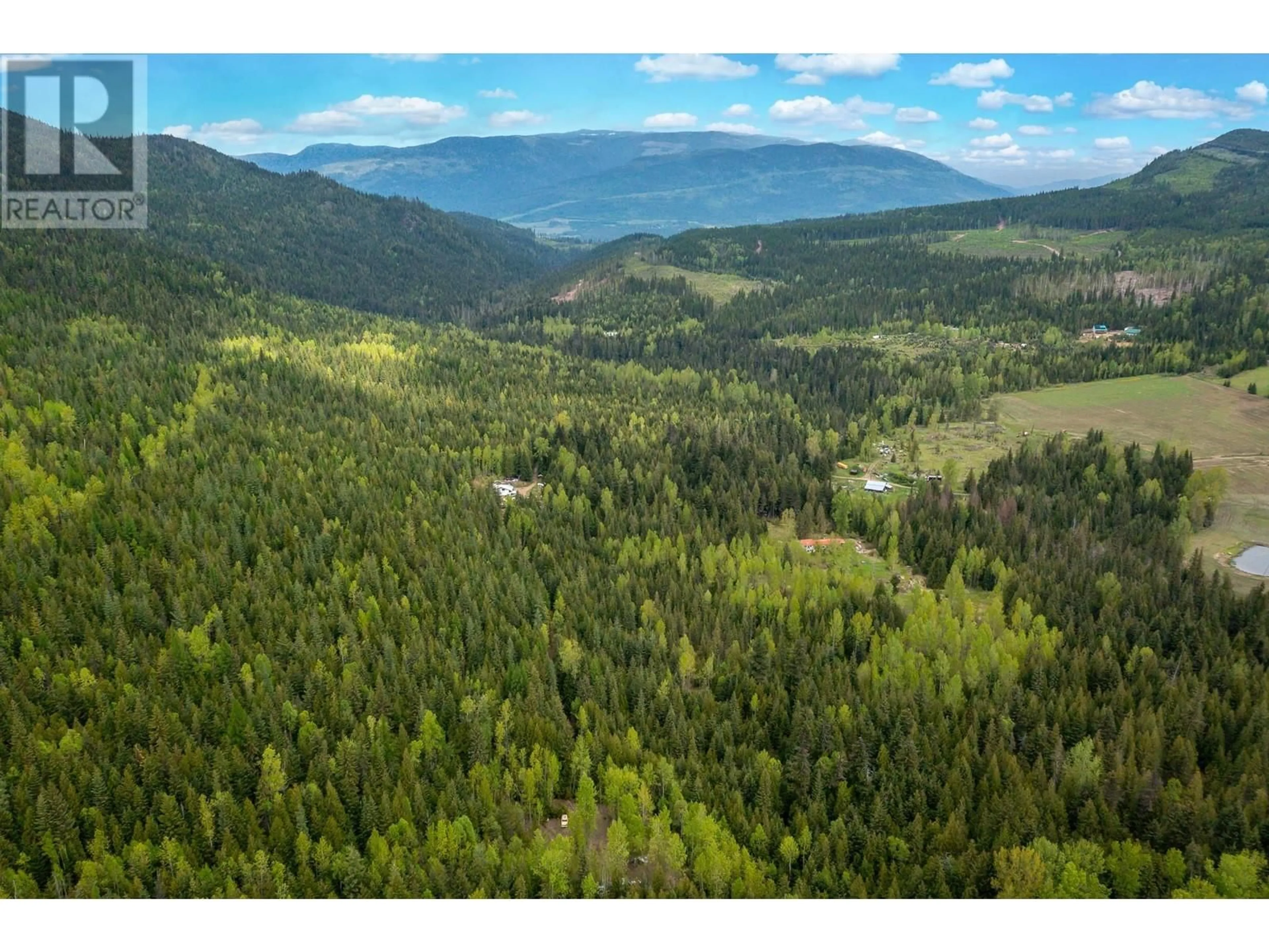 A pic from outside/outdoor area/front of a property/back of a property/a pic from drone, forest/trees view for 2410 TRINITY VALLEY ROAD, Enderby British Columbia V0E1V5