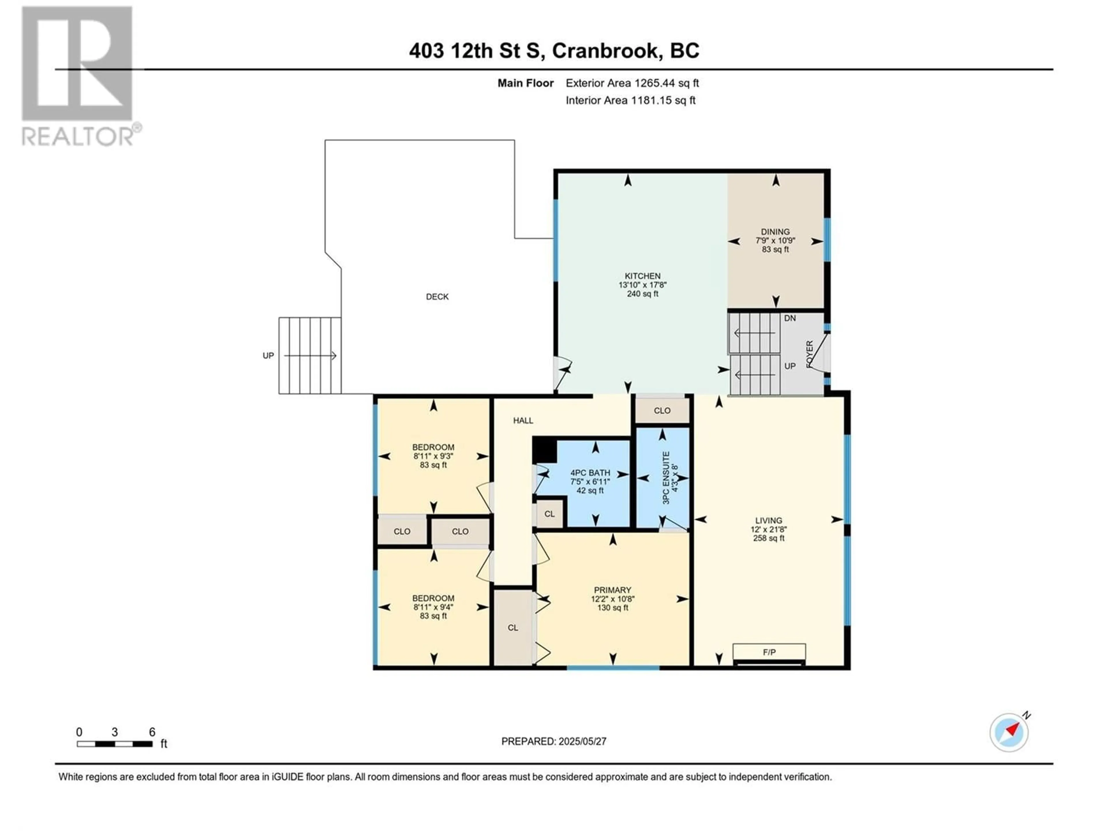 Floor plan for 403 12TH STREET SOUTH, Cranbrook British Columbia V1C1W3