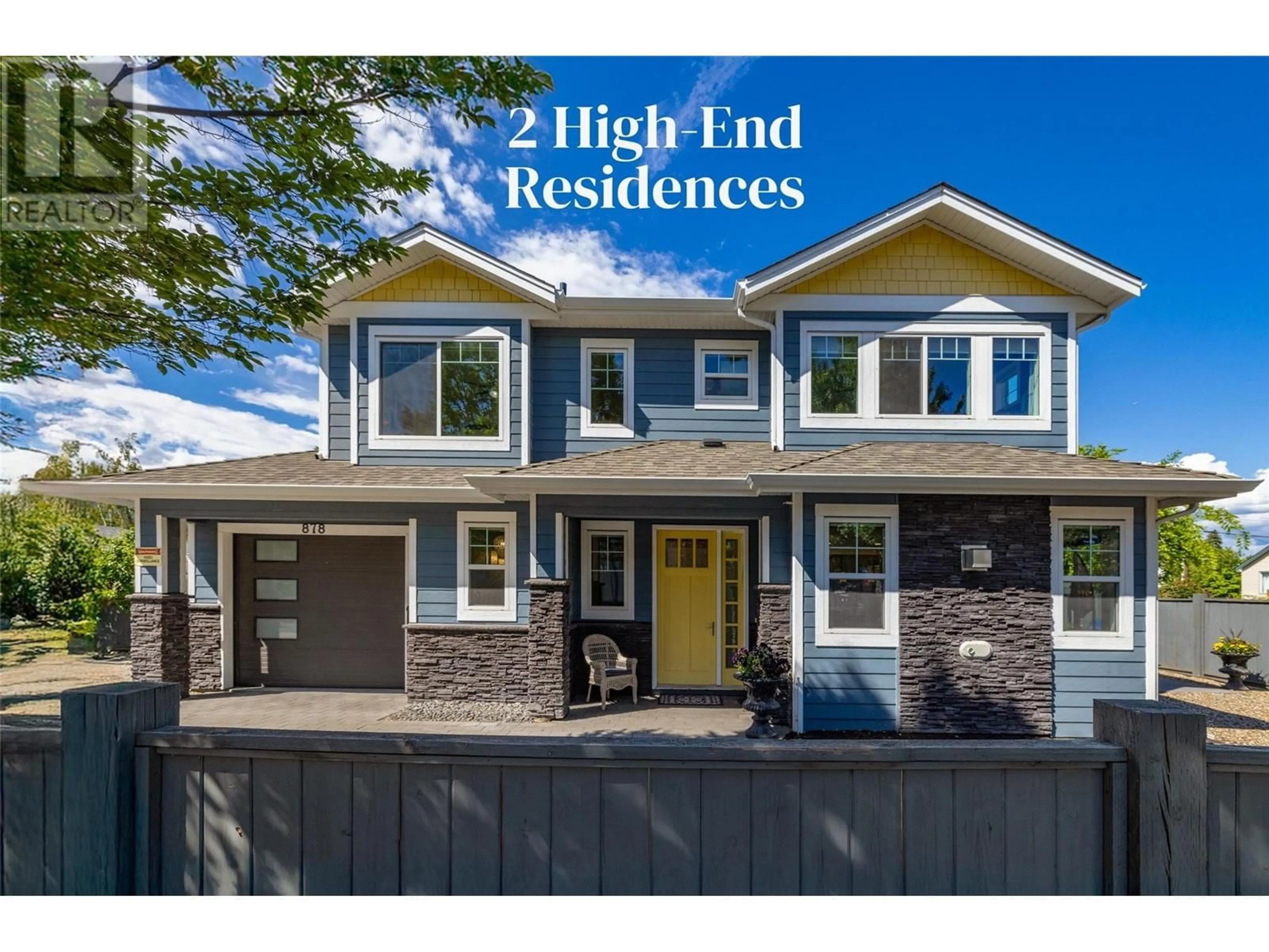 Home with vinyl exterior material, street for 878 STOCKWELL AVENUE, Kelowna British Columbia V1Y6V9