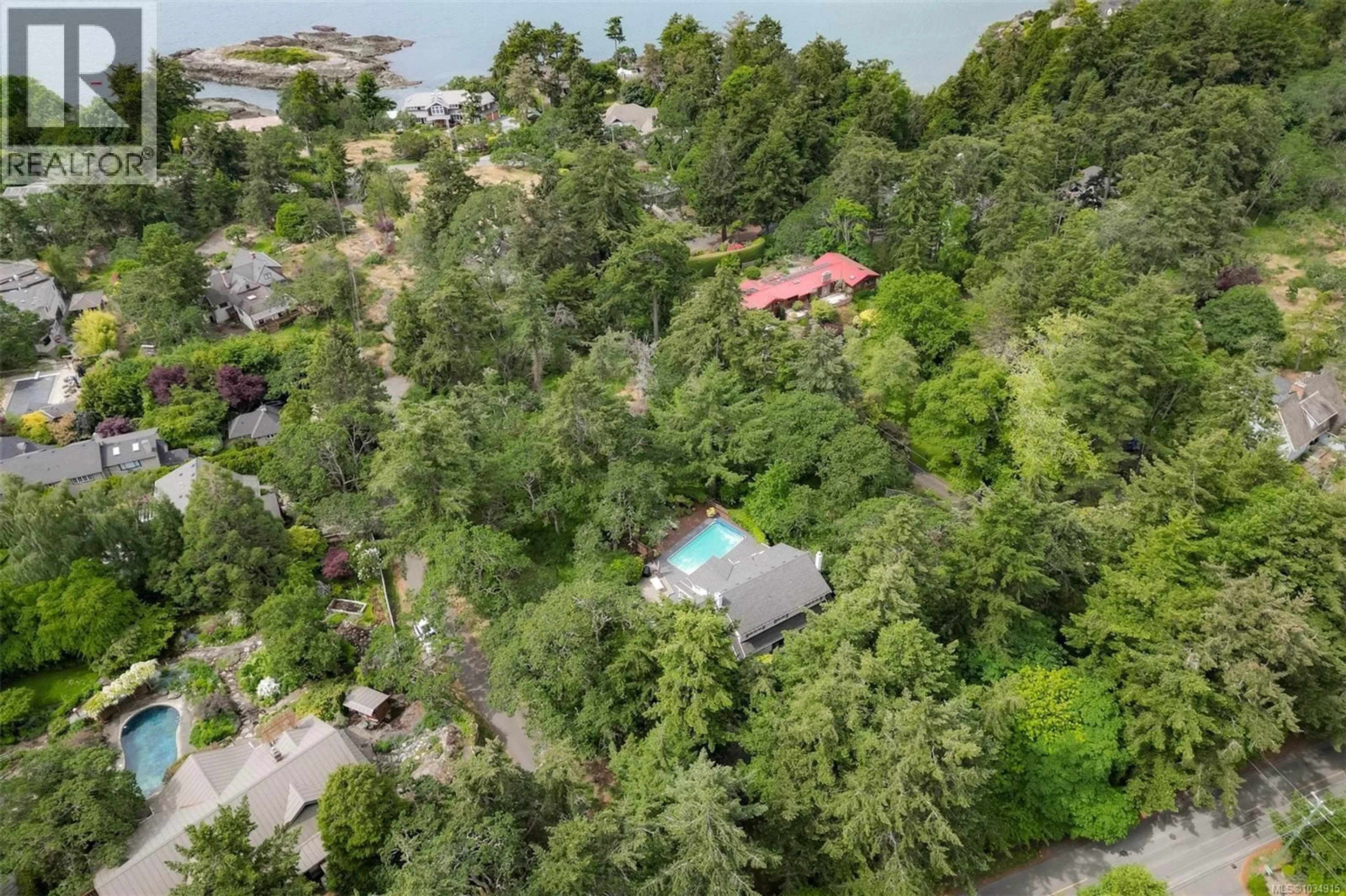 A pic from outside/outdoor area/front of a property/back of a property/a pic from drone, water/lake/river/ocean view for 2861 TUDOR AVENUE, Saanich British Columbia V8N1L6