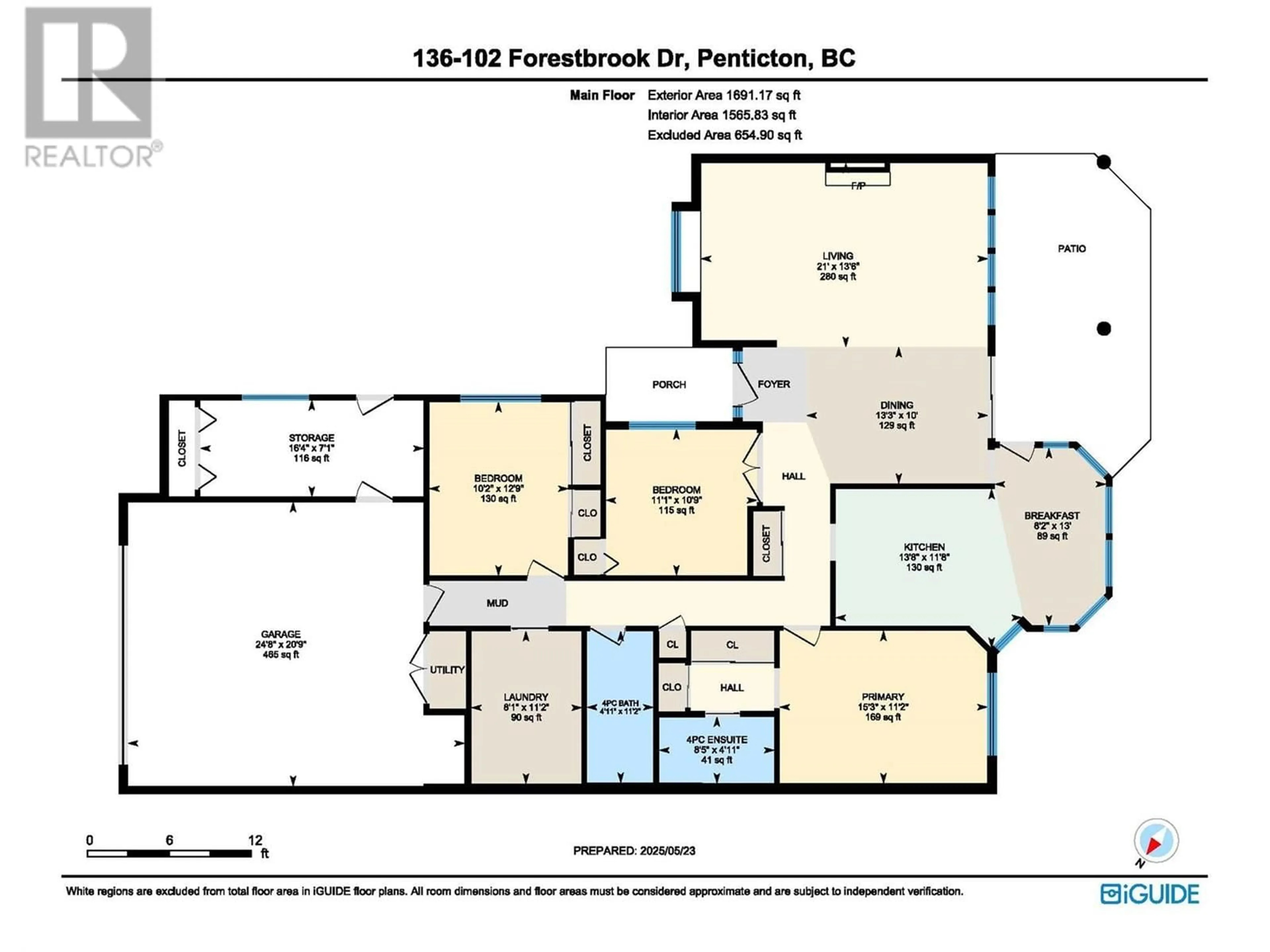 Floor plan for 136 - 102 FORESTBROOK PLACE, Penticton British Columbia V2A2G4