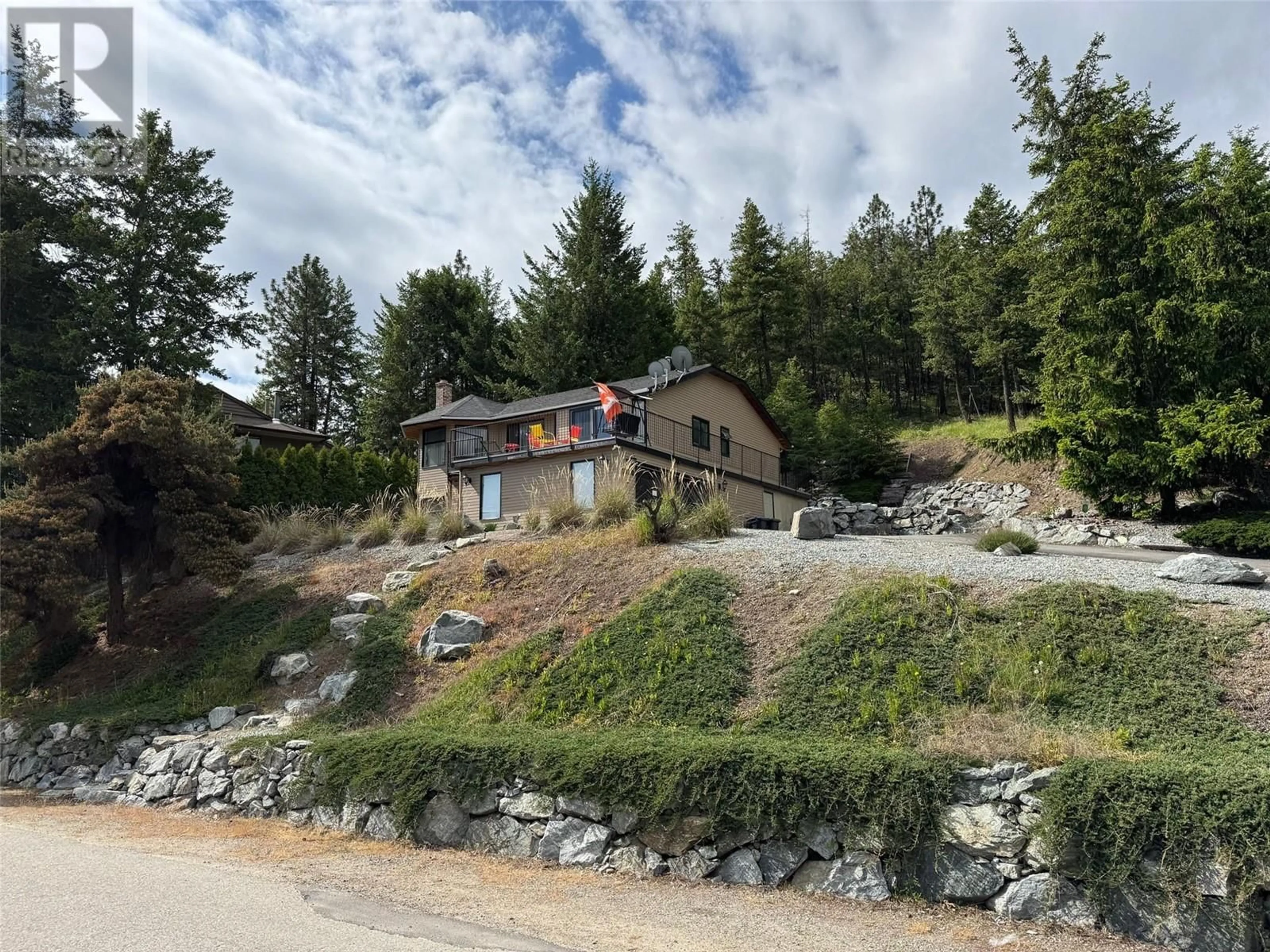 A pic from outside/outdoor area/front of a property/back of a property/a pic from drone, unknown for 1820 OLYMPUS WAY, West Kelowna British Columbia V1Z3J1