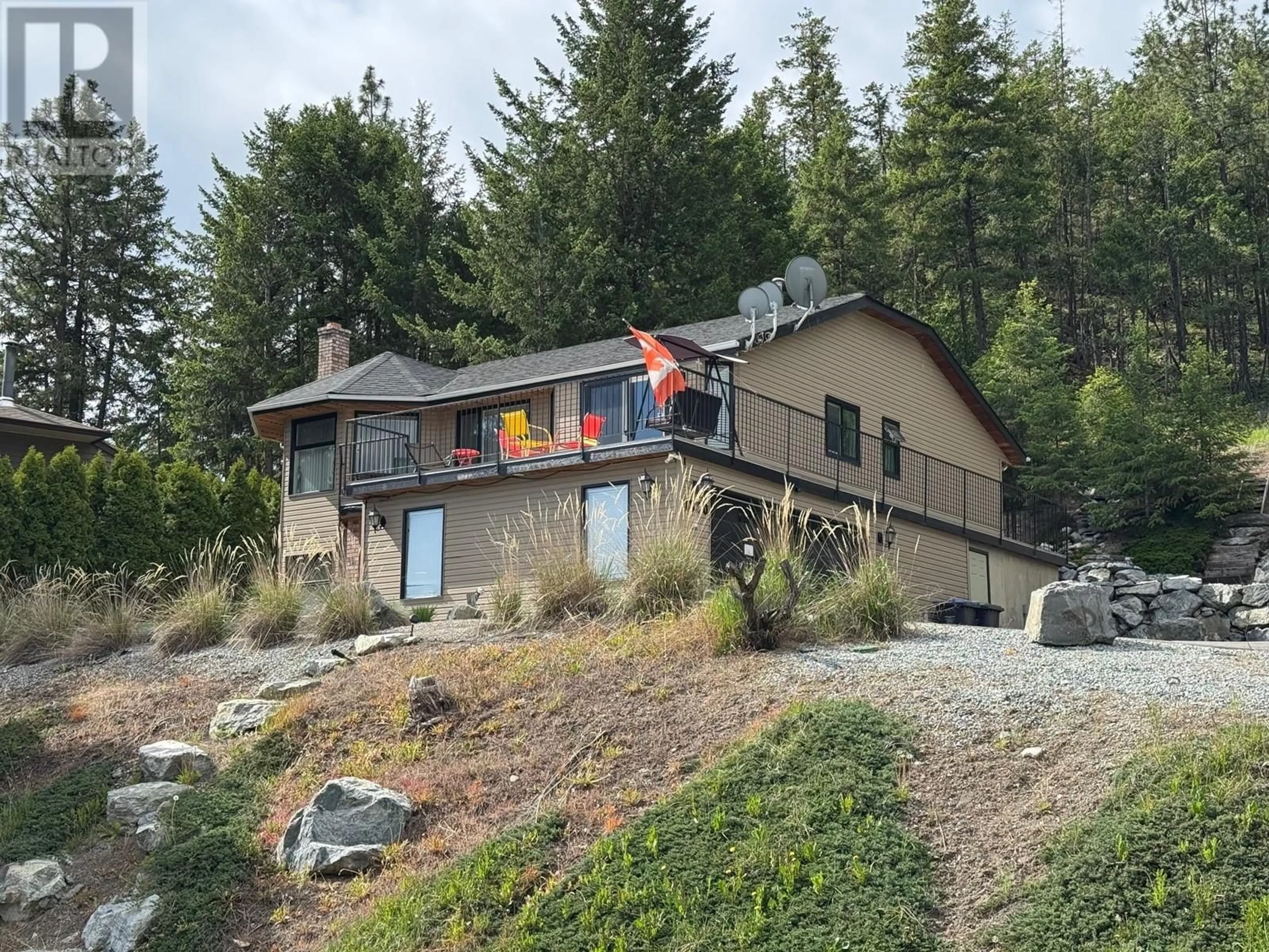 A pic from outside/outdoor area/front of a property/back of a property/a pic from drone, unknown for 1820 OLYMPUS WAY, West Kelowna British Columbia V1Z3J1