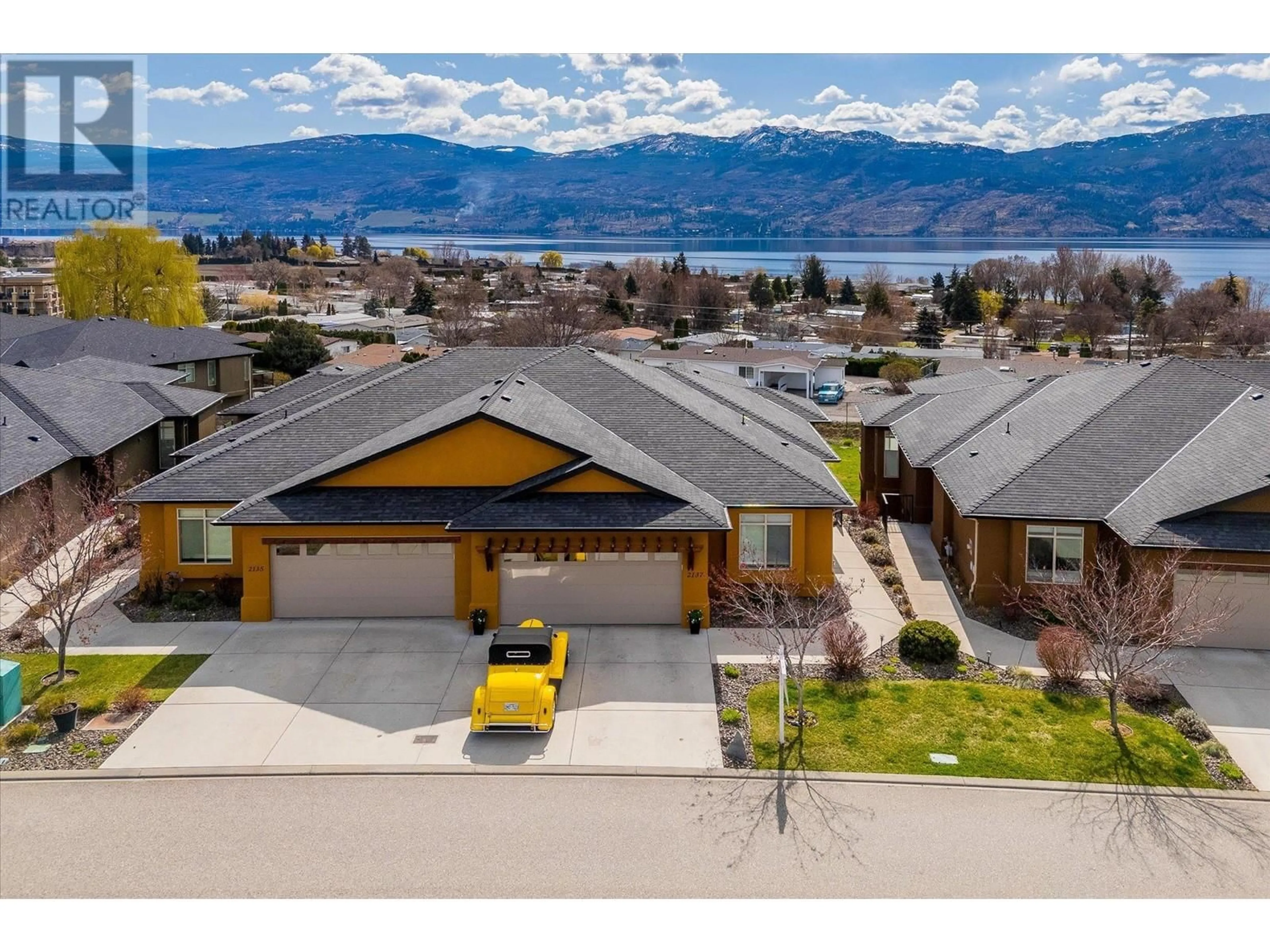 A pic from outside/outdoor area/front of a property/back of a property/a pic from drone, mountain view for 2137 TALAVERA PLACE, West Kelowna British Columbia V4T3H8