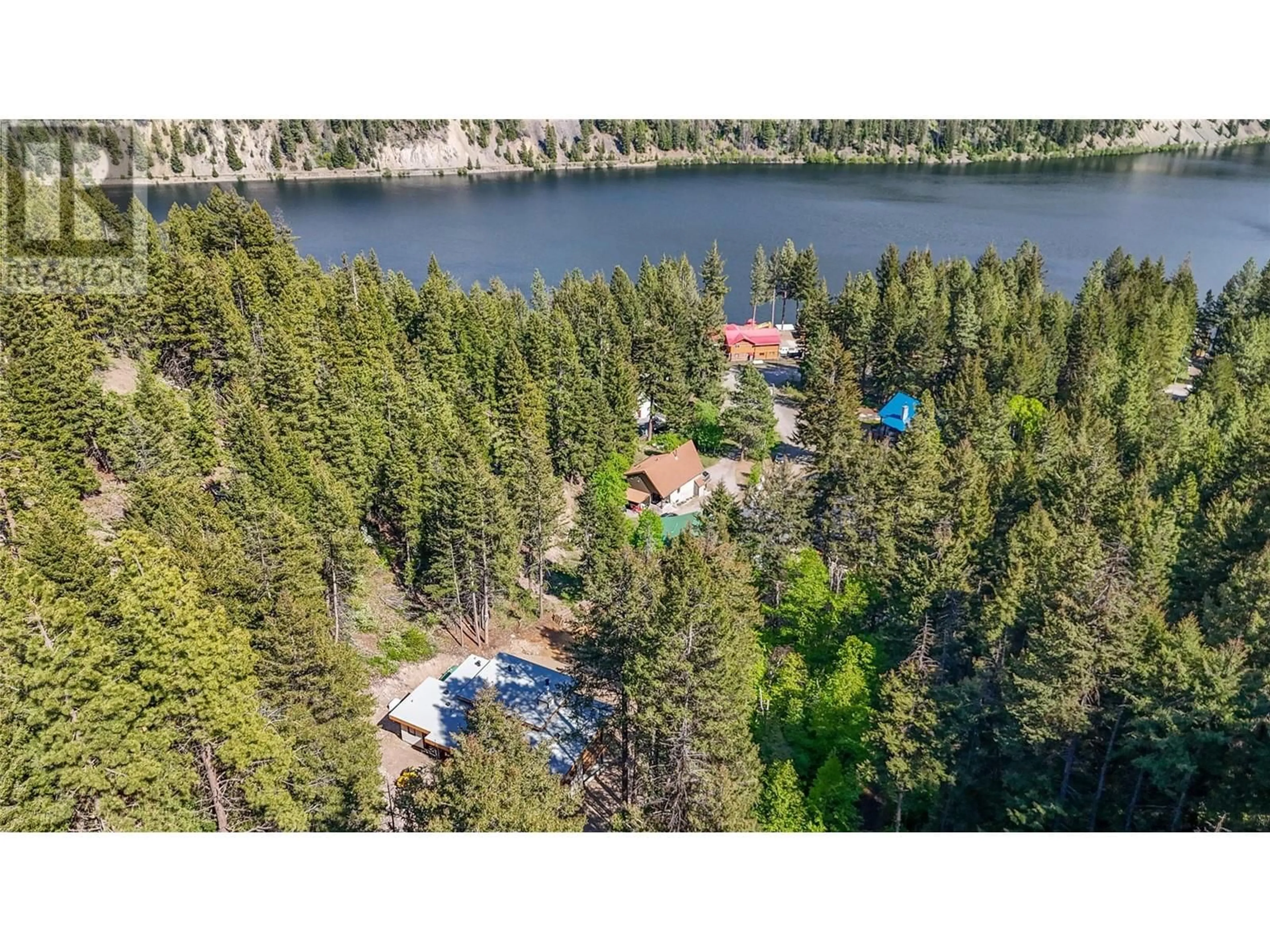 A pic from outside/outdoor area/front of a property/back of a property/a pic from drone, water/lake/river/ocean view for 2894 COALMONT ROAD, Tulameen British Columbia V0X1W0