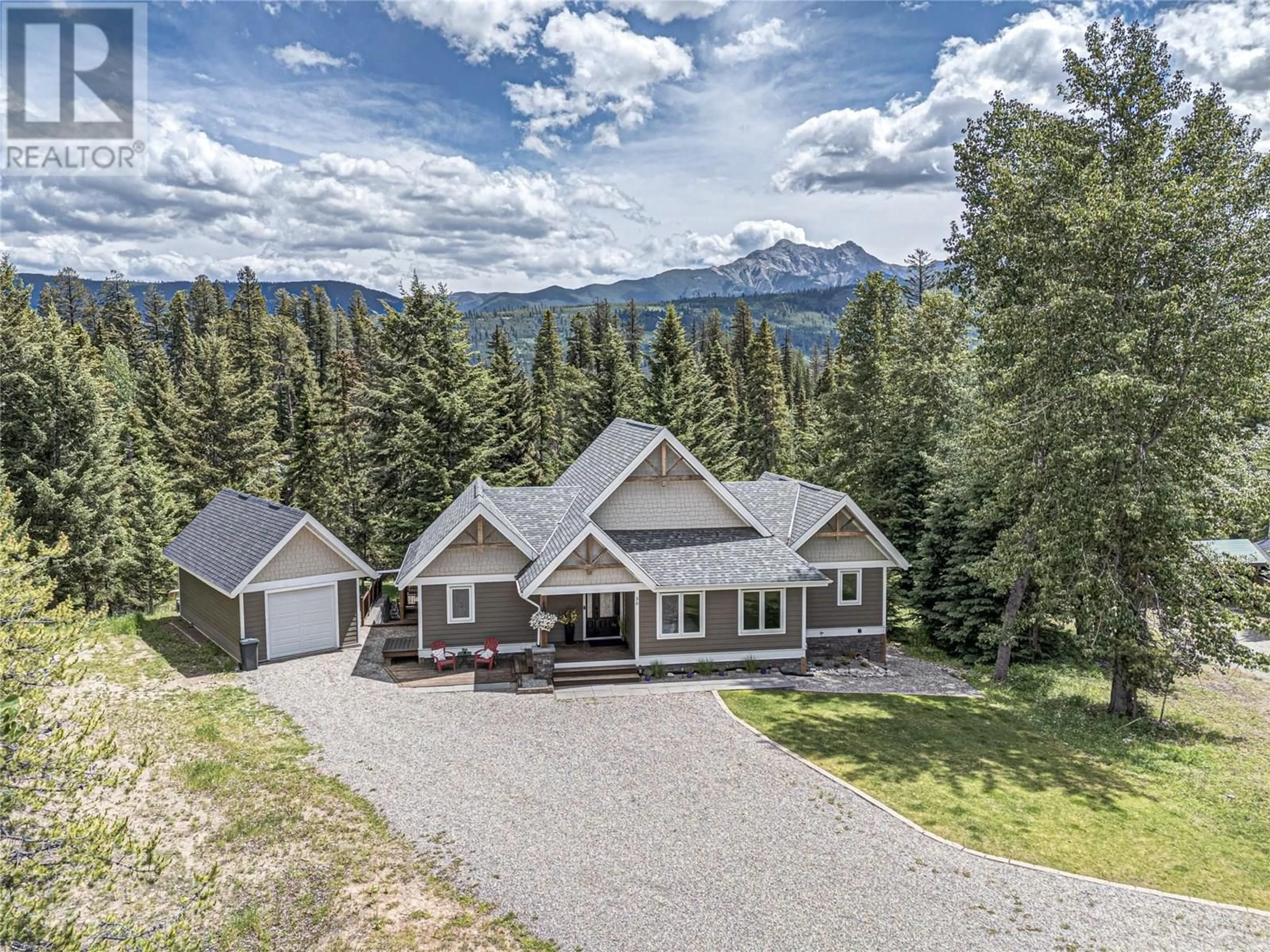 A pic from outside/outdoor area/front of a property/back of a property/a pic from drone, mountain view for 56 DARBY CRESCENT, Elkford British Columbia V0B1H0