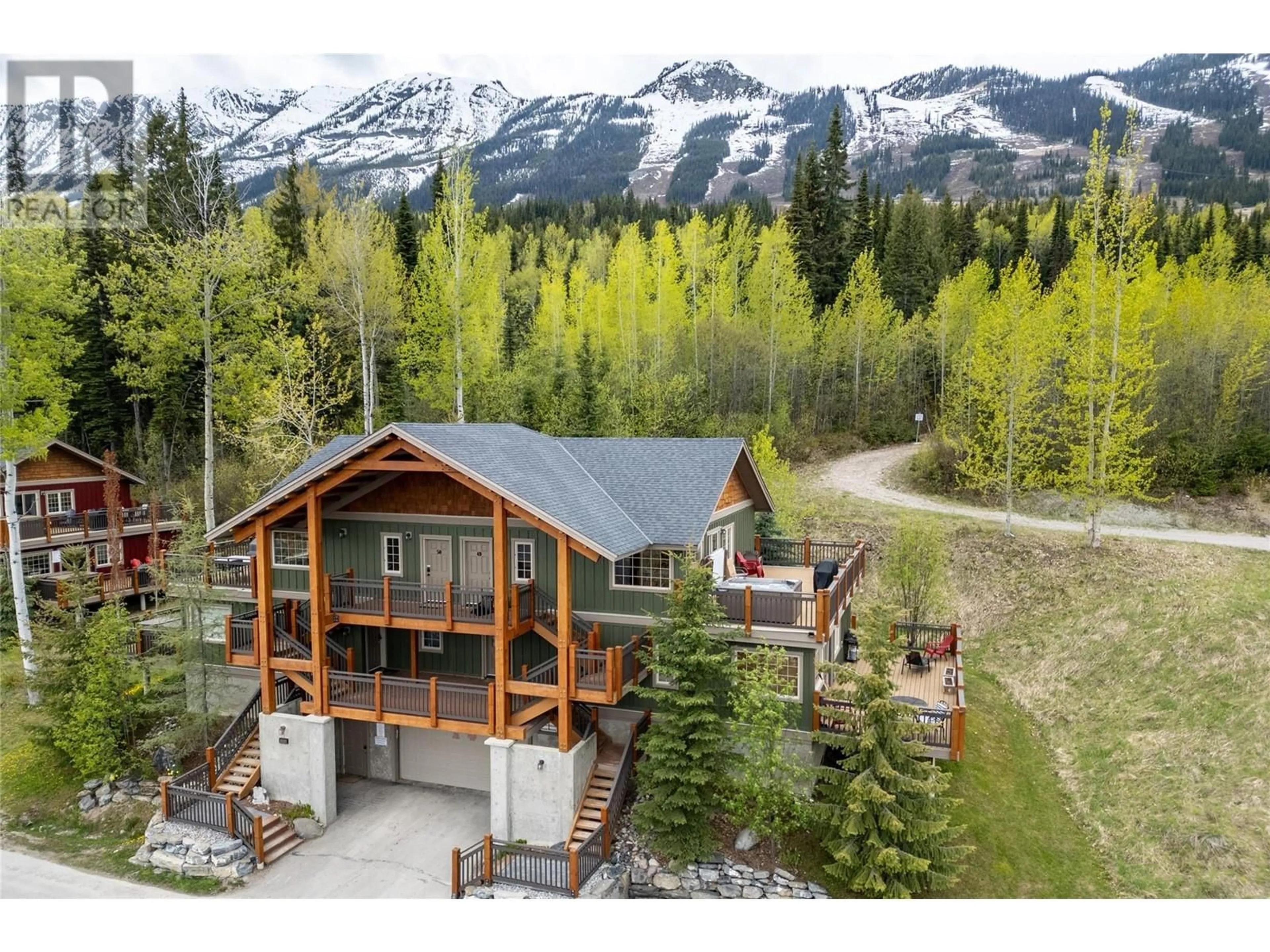 A pic from outside/outdoor area/front of a property/back of a property/a pic from drone, mountain view for 49 - 1306 HAESLER VIEW, Golden British Columbia V0A1H0