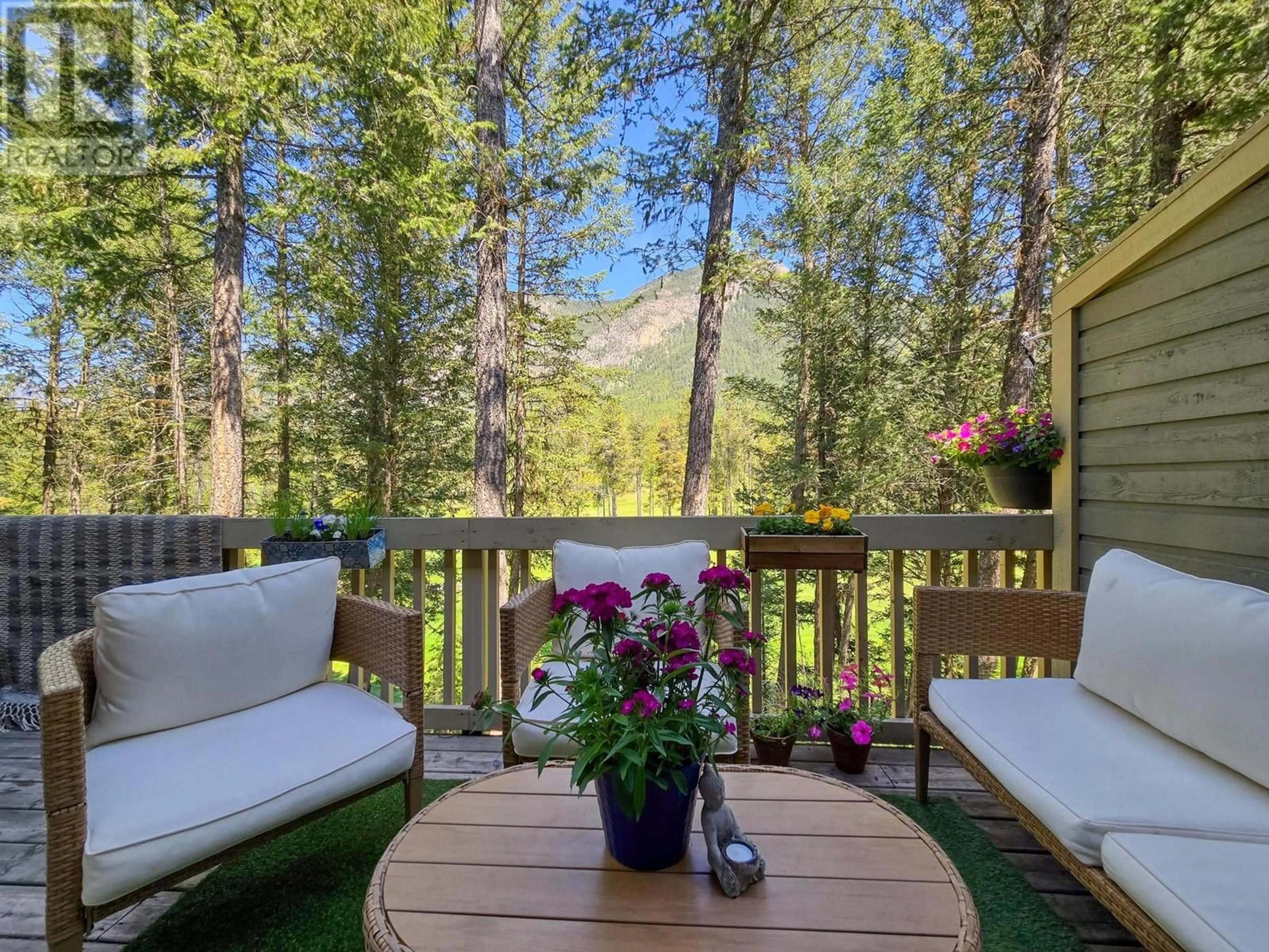 Patio, forest/trees view for 7 - 7981 RADIUM GOLF COURSE ROAD, Radium Hot Springs British Columbia V0A1M0