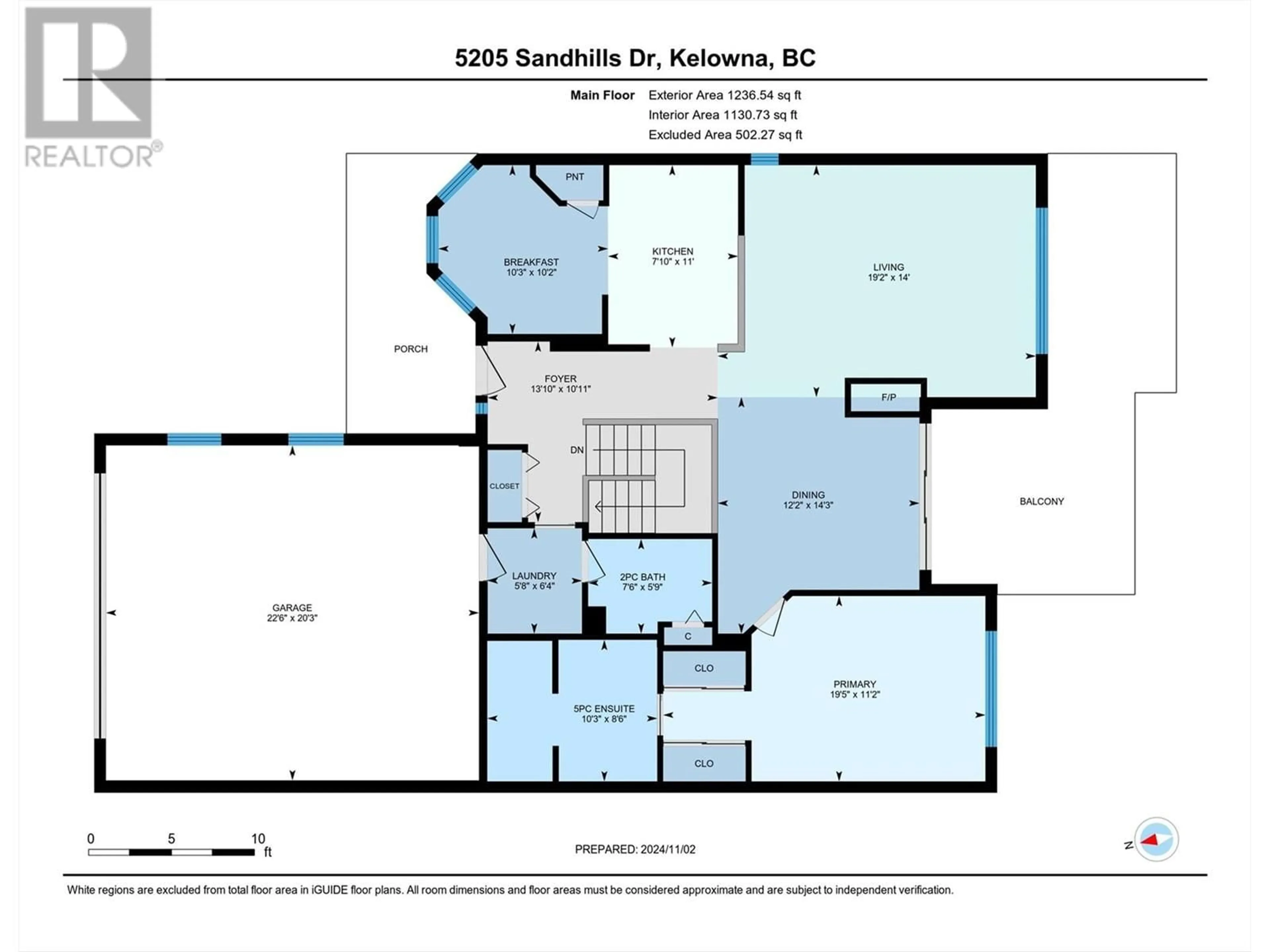 Floor plan for 5205 SANDHILLS DRIVE, Kelowna British Columbia V1X7Y7