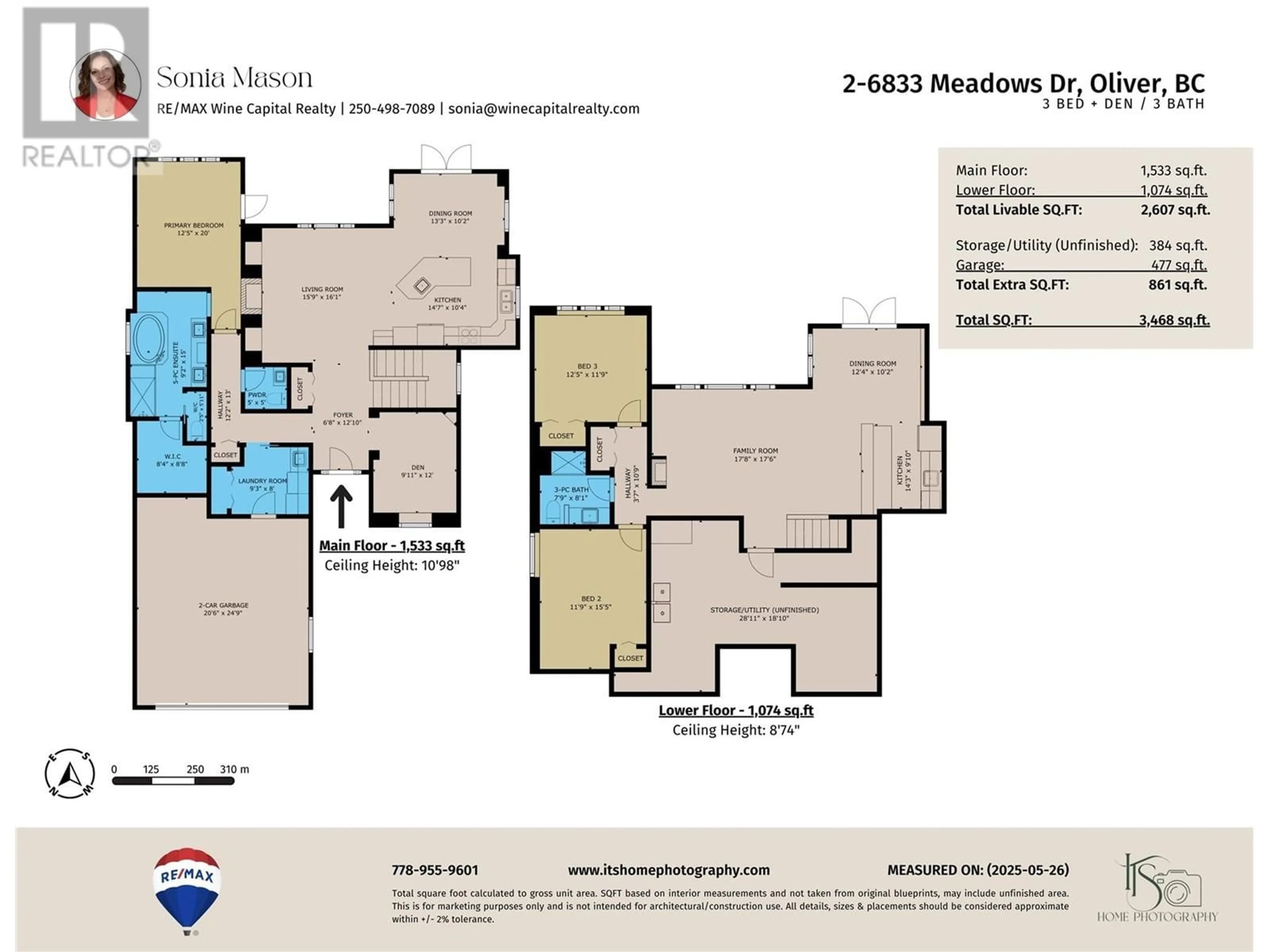 Floor plan for 2 - 6833 MEADOWS DRIVE, Oliver British Columbia V0H1T4
