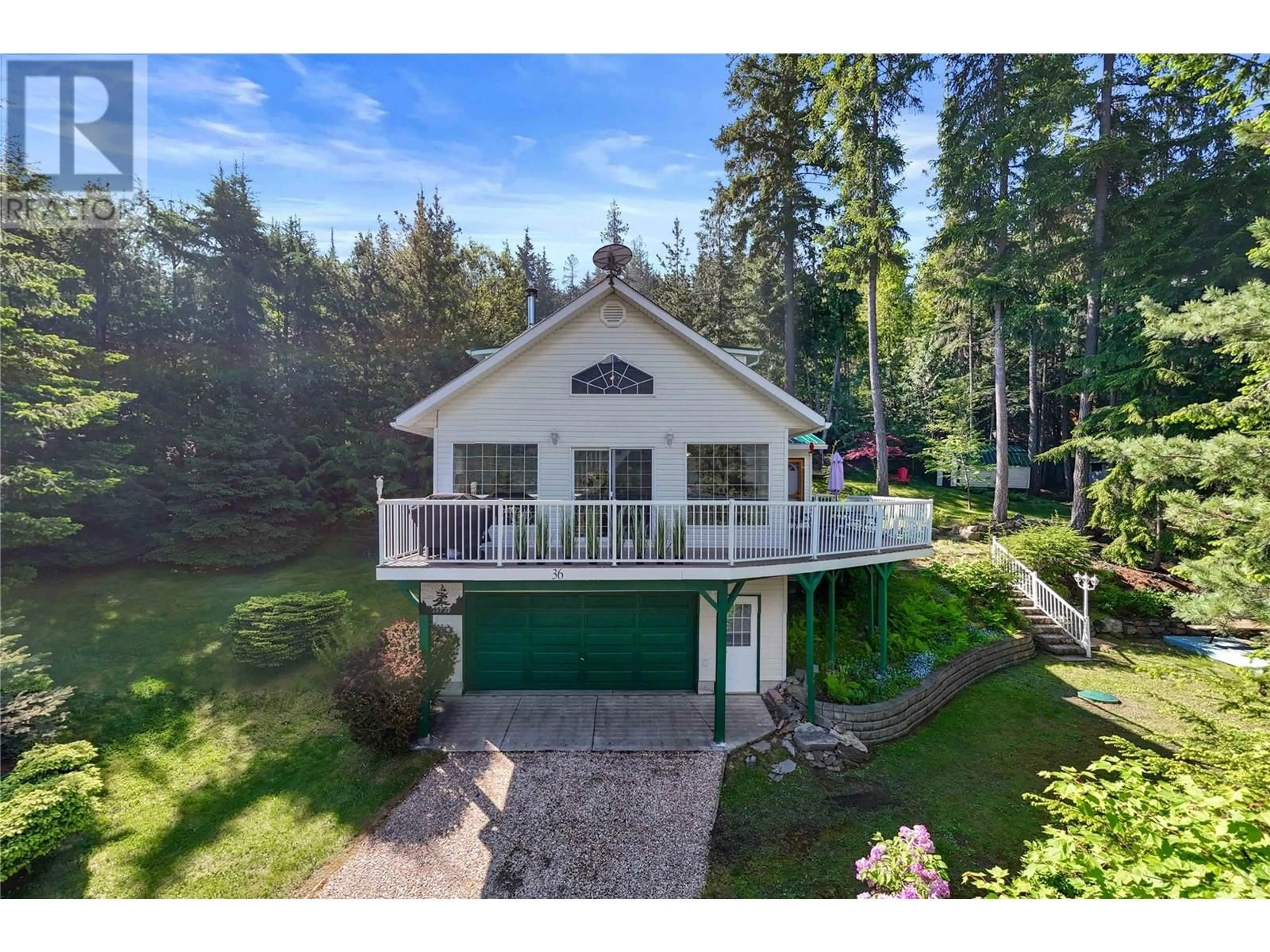 A pic from outside/outdoor area/front of a property/back of a property/a pic from drone, water/lake/river/ocean view for 36 - 6300 ARMSTRONG ROAD, Eagle Bay British Columbia V0E1T0