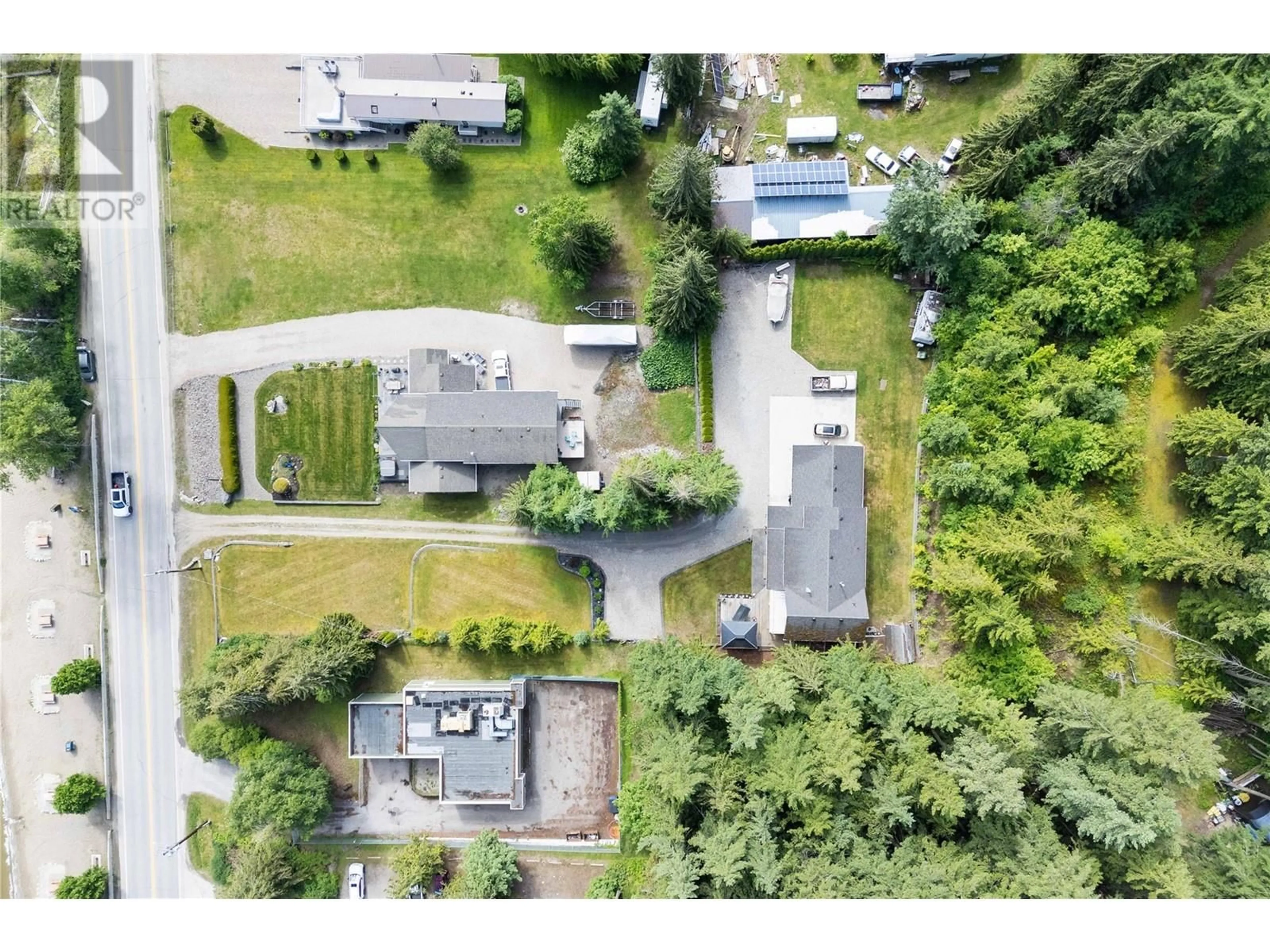 A pic from outside/outdoor area/front of a property/back of a property/a pic from drone, street for 2524 BLIND BAY ROAD, Blind Bay British Columbia V0E1H1