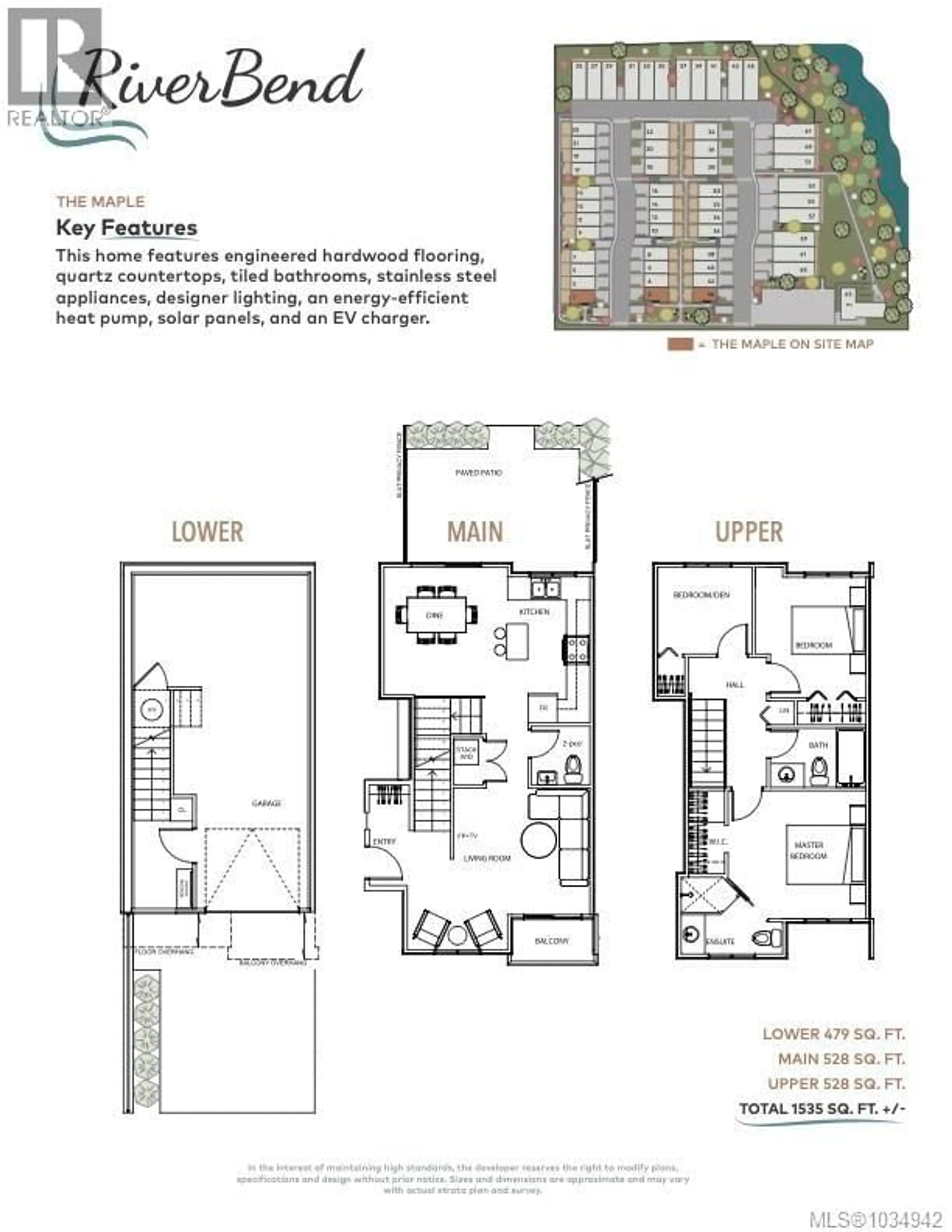Floor plan for 44 - 703 TURNER ROAD, Parksville British Columbia V9P1T7