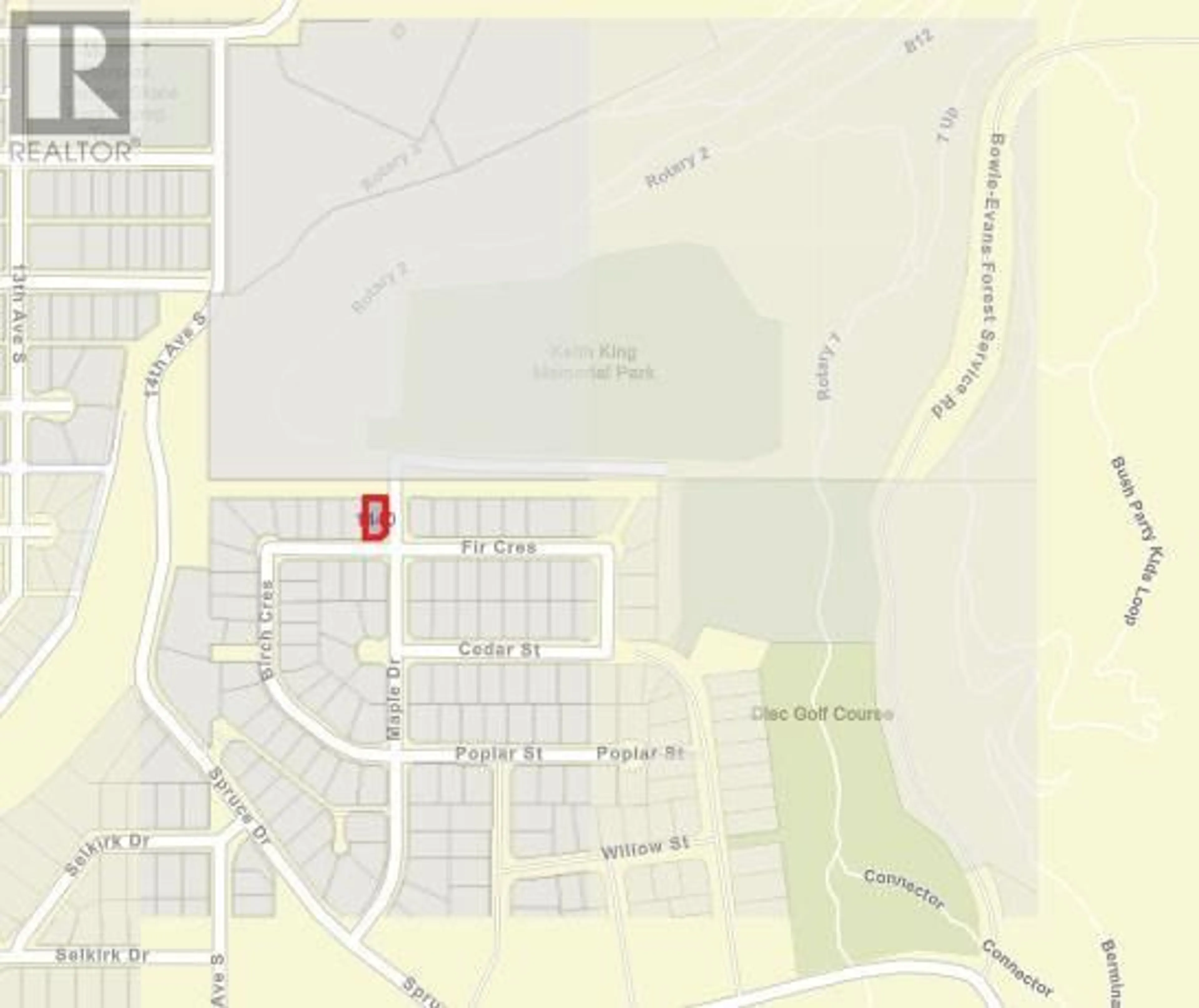 Picture of a map for 1440 BIRCH CRESCENT, Golden British Columbia V0A1H6