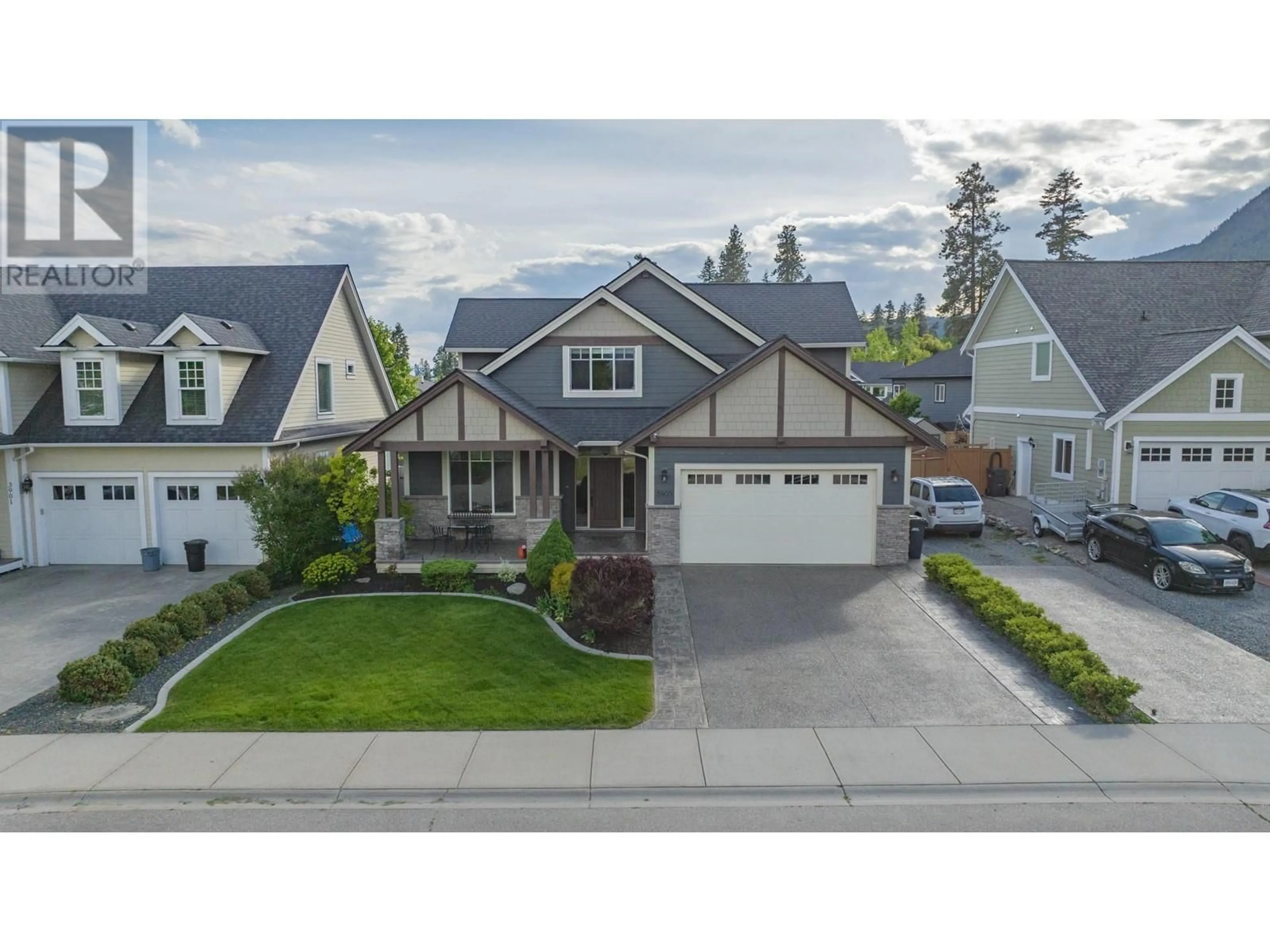 A pic from outside/outdoor area/front of a property/back of a property/a pic from drone, street for 3905 RANKINE PLACE, Armstrong British Columbia v4y0x9