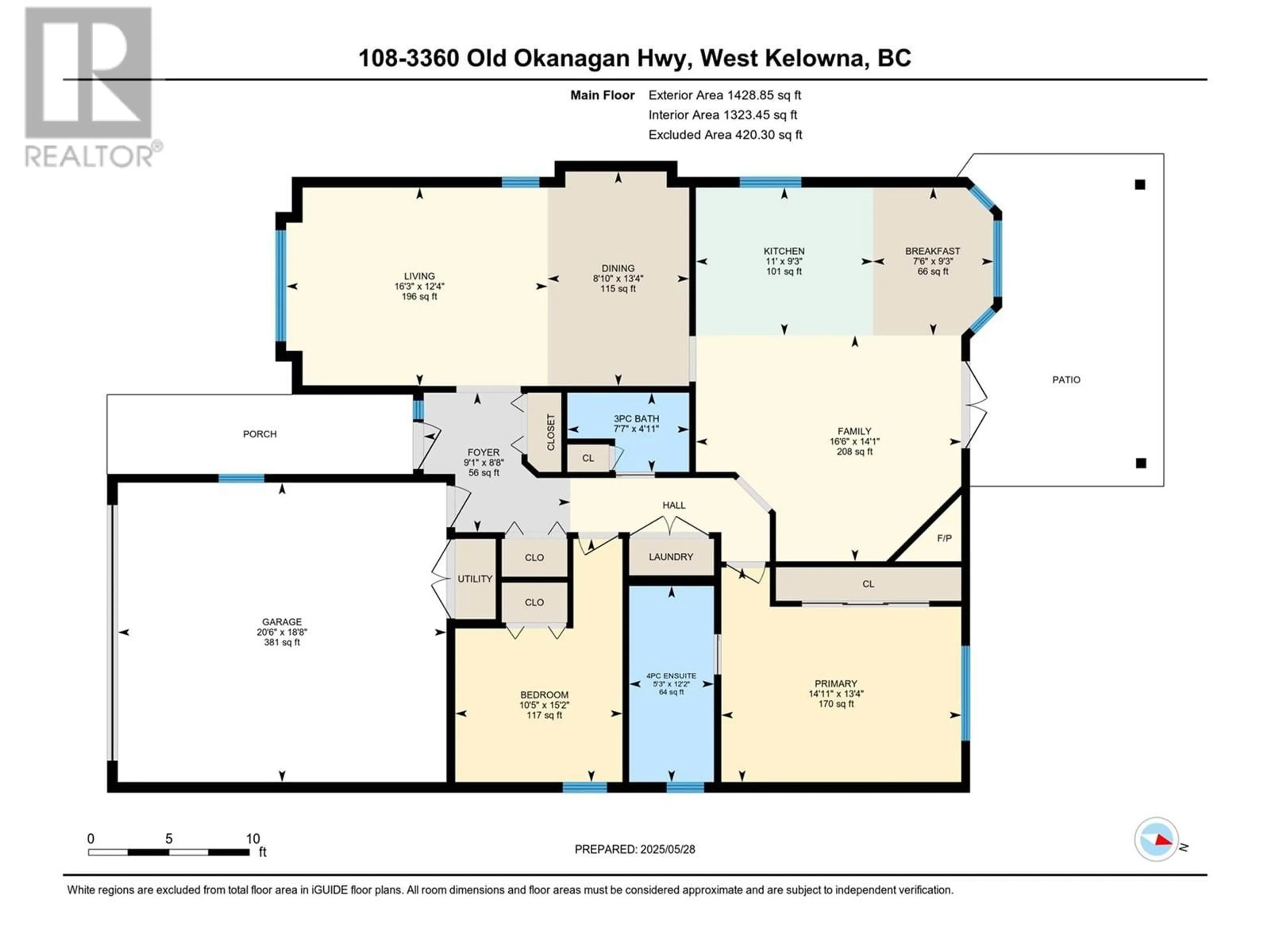Floor plan for 108 - 3360 OLD OKANAGAN HIGHWAY, West Kelowna British Columbia V4T1X9