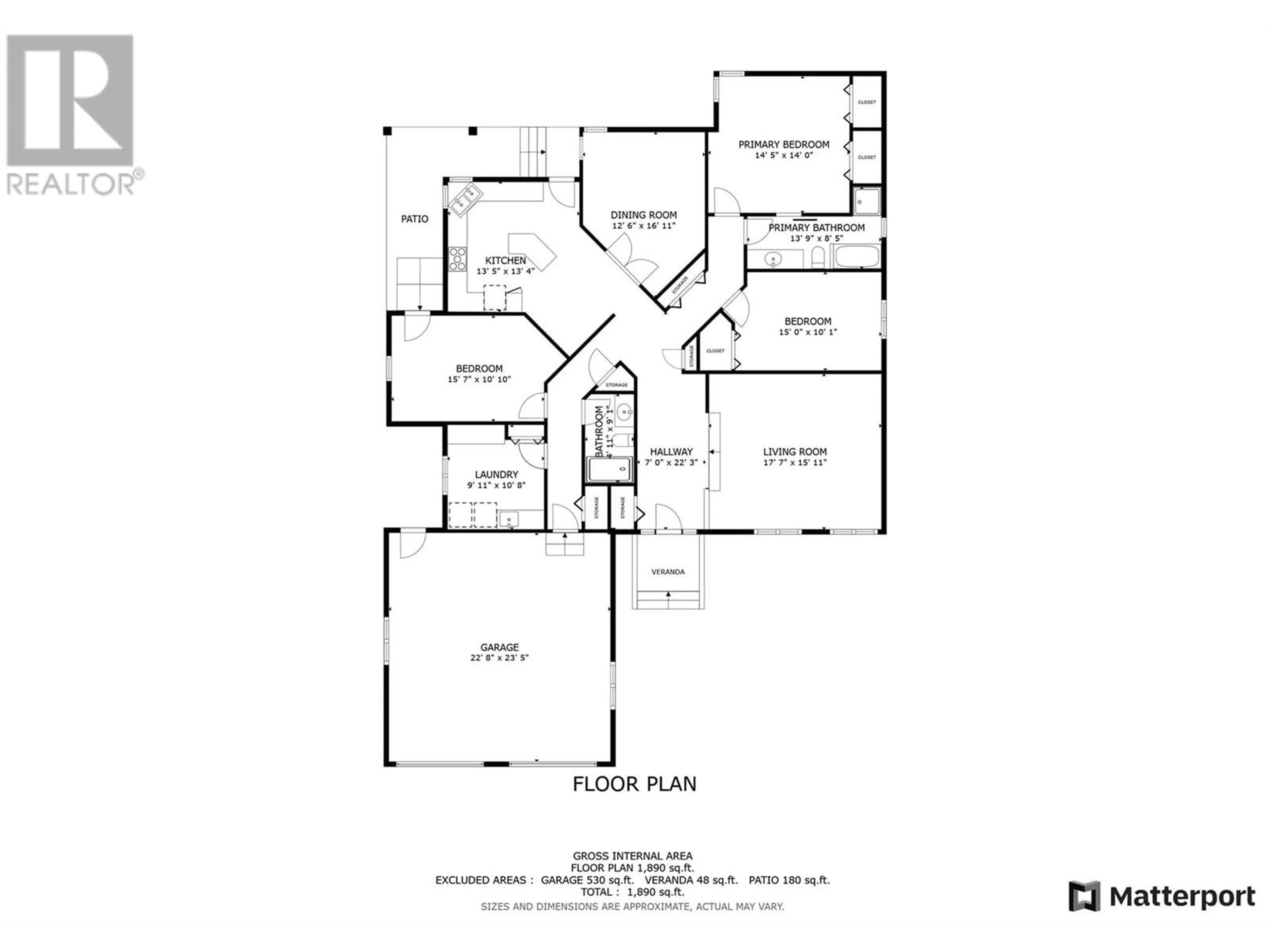 Floor plan for 782 VARNEY COURT, Kelowna British Columbia V1W3Z2