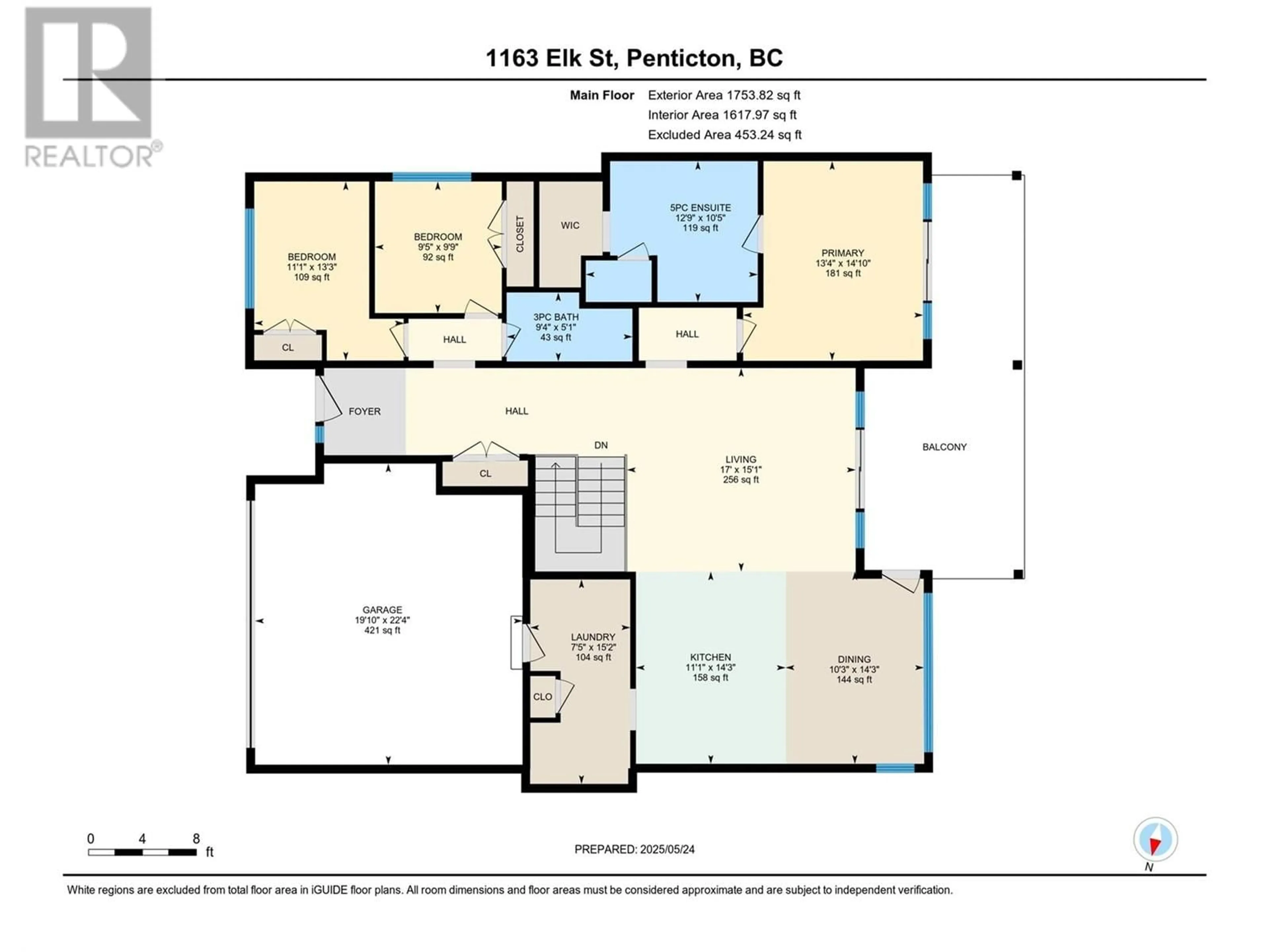 Floor plan for 1163 ELK STREET, Penticton British Columbia V2A0C9