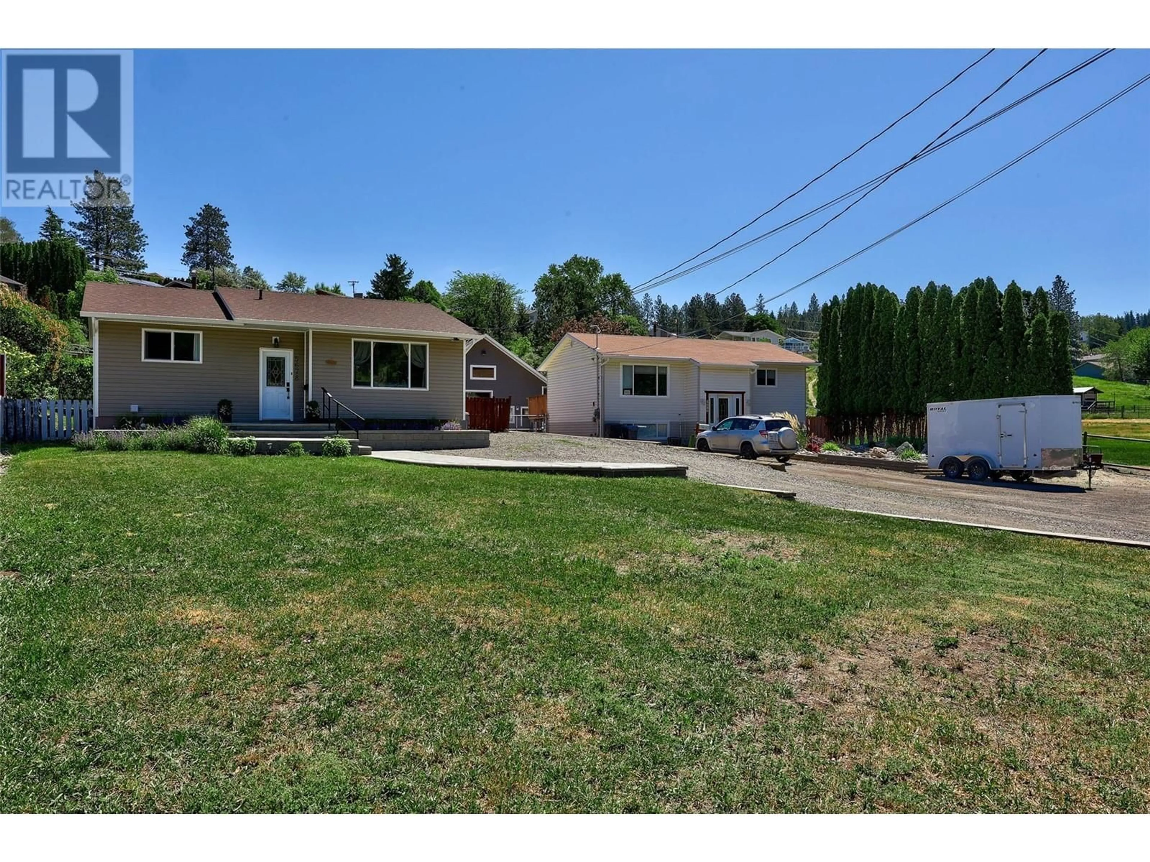 A pic from outside/outdoor area/front of a property/back of a property/a pic from drone, street for 5678 NORLAND DRIVE, Kamloops British Columbia V2C5H9