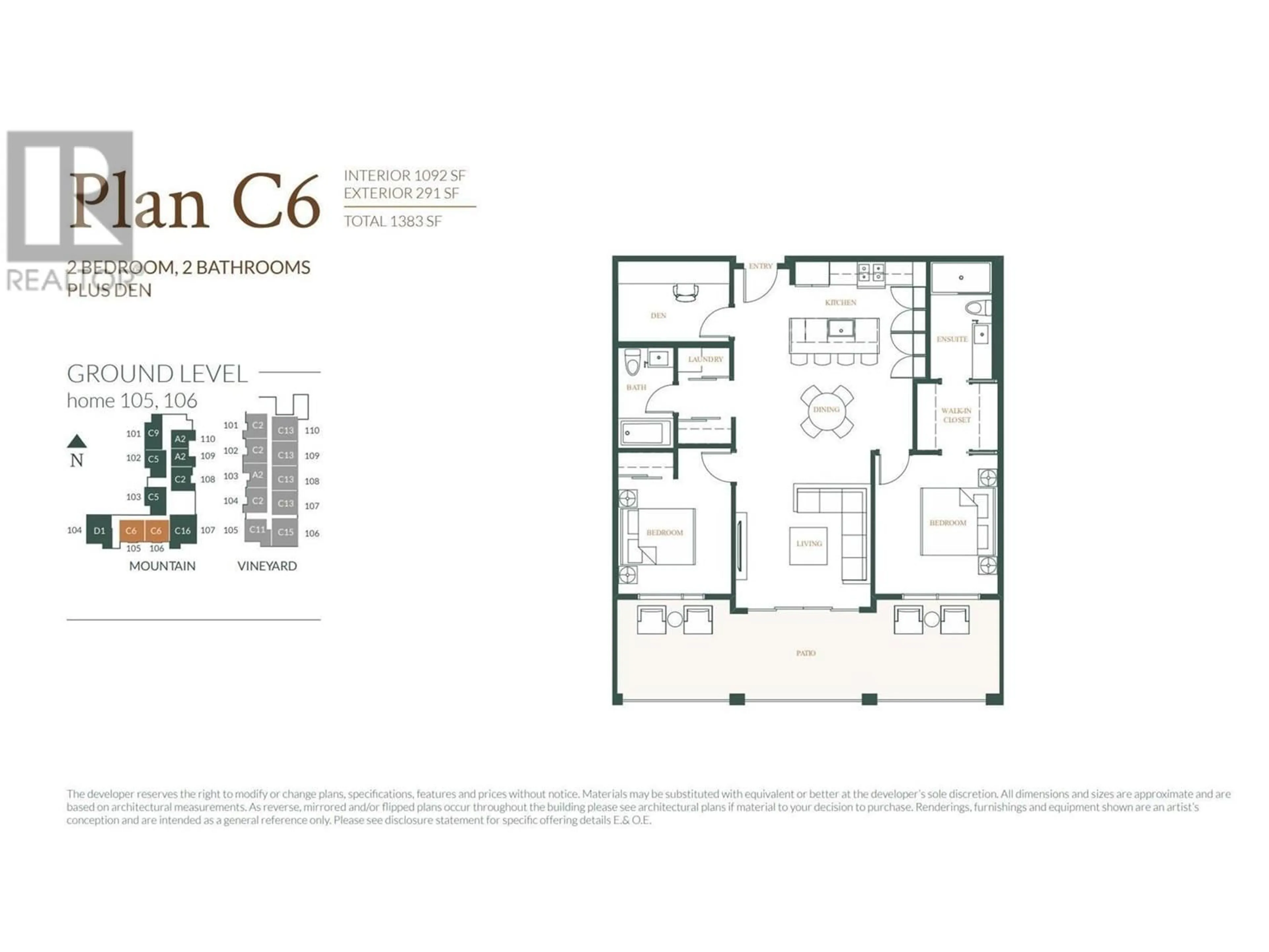 Floor plan for 105 - 2760 OLALLA ROAD, West Kelowna British Columbia V1Z2A9