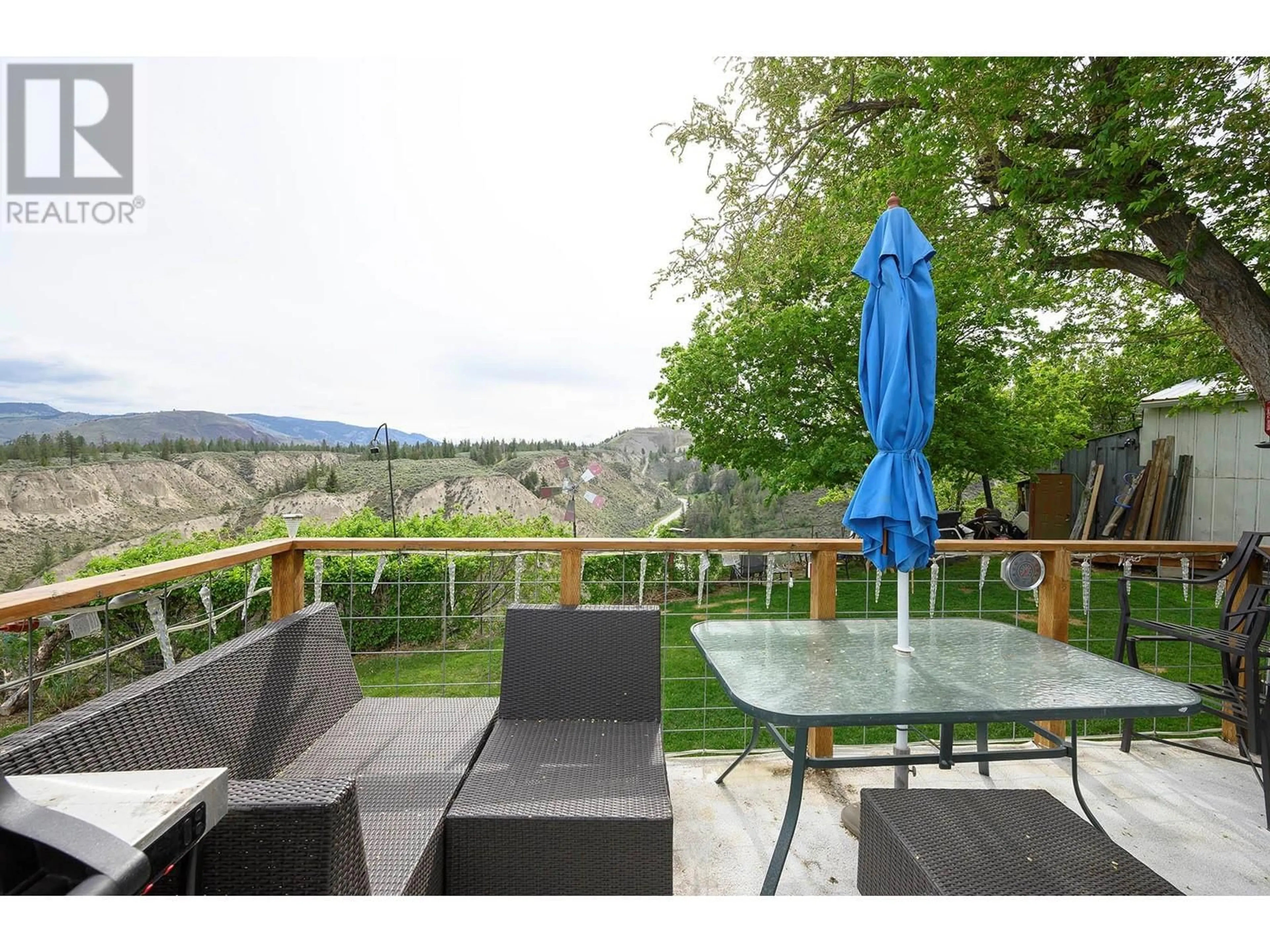 Patio, mountain view for 5399 SHELLY DRIVE, Kamloops British Columbia V2C5A7