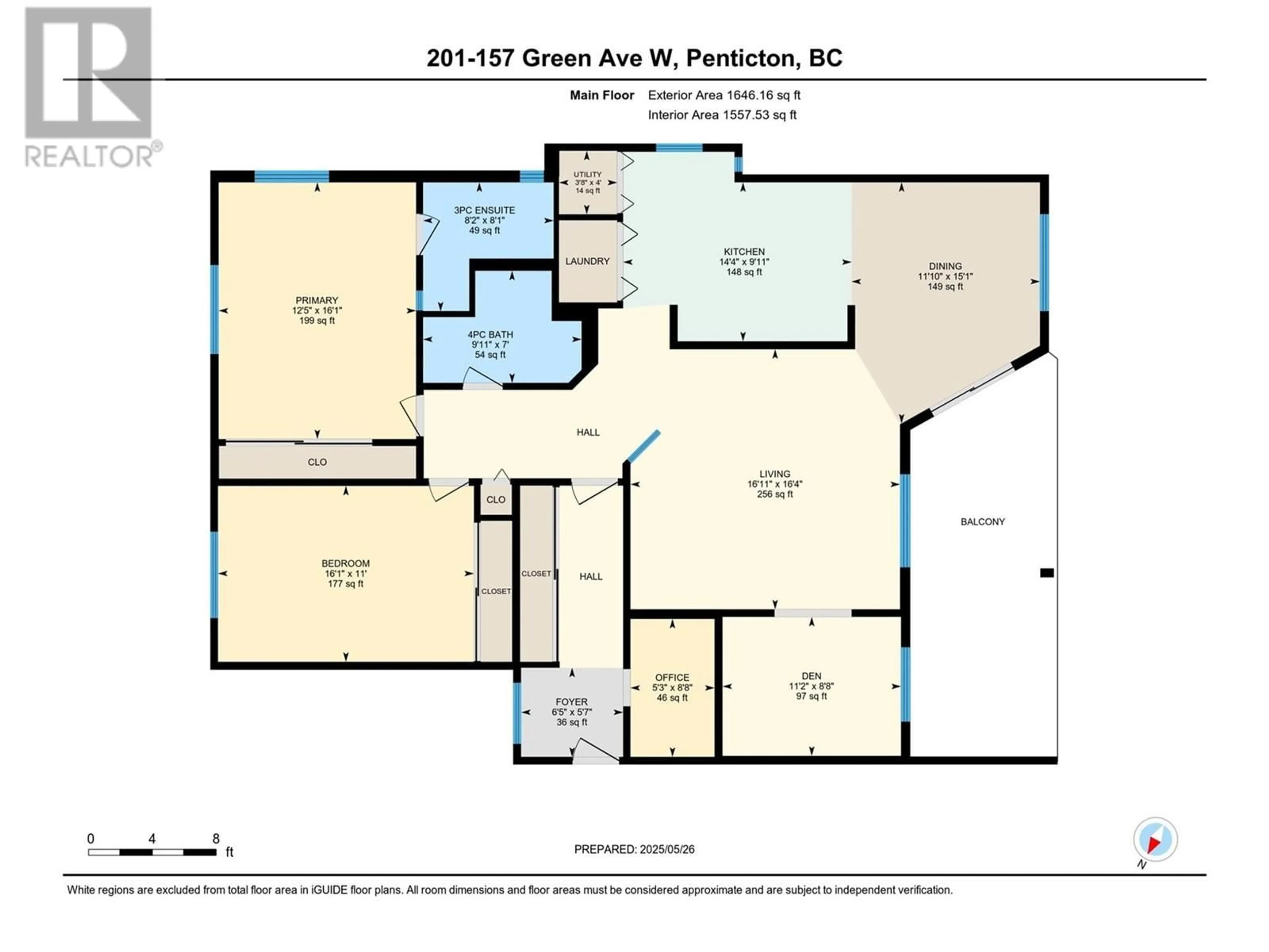 Floor plan for 201 - 157 GREEN AVENUE WEST, Penticton British Columbia V2A3S9