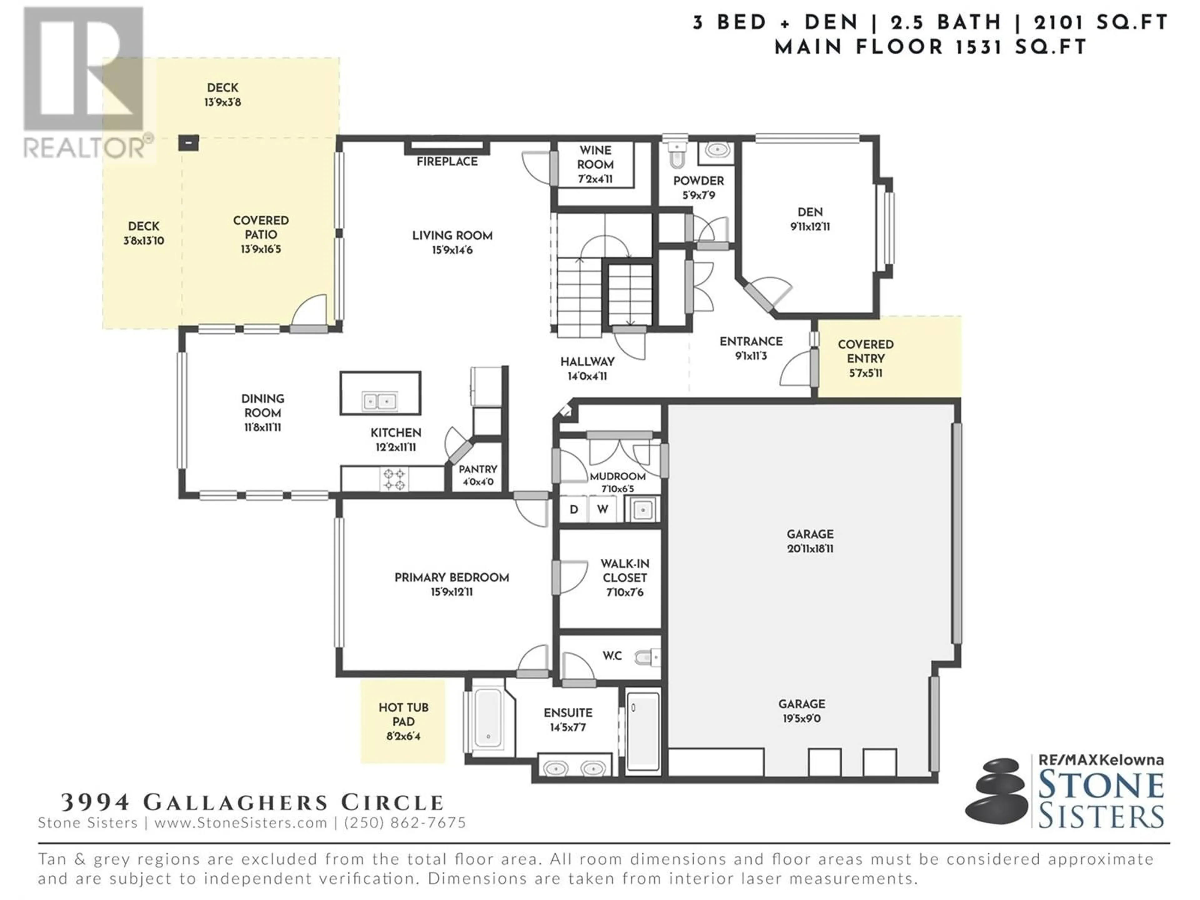 Floor plan for 3994 GALLAGHERS CIRCLE, Kelowna British Columbia V1W3Z9