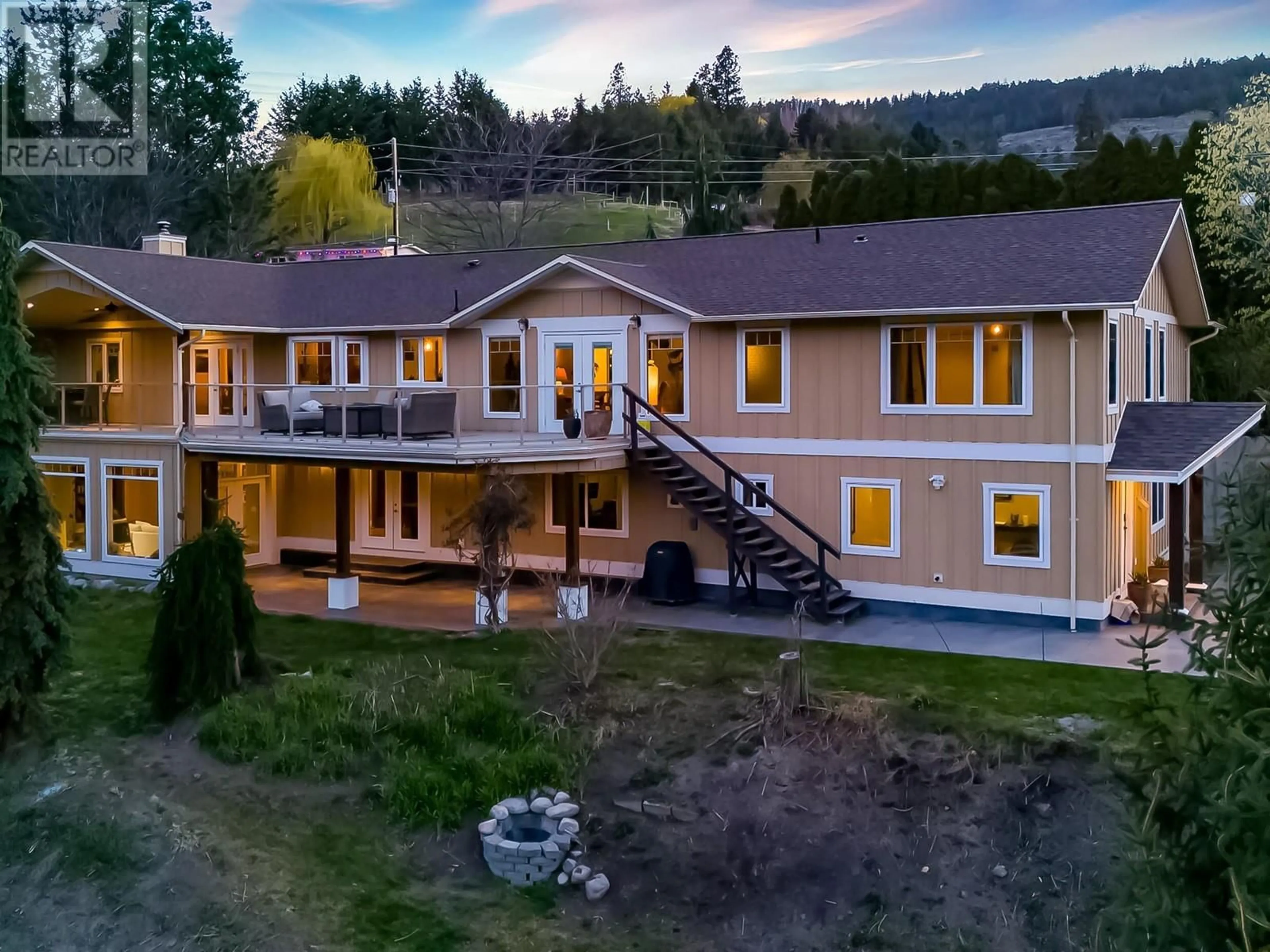 A pic from outside/outdoor area/front of a property/back of a property/a pic from drone, mountain view for 5617 SIMPSON ROAD, Summerland British Columbia V0H1Z2