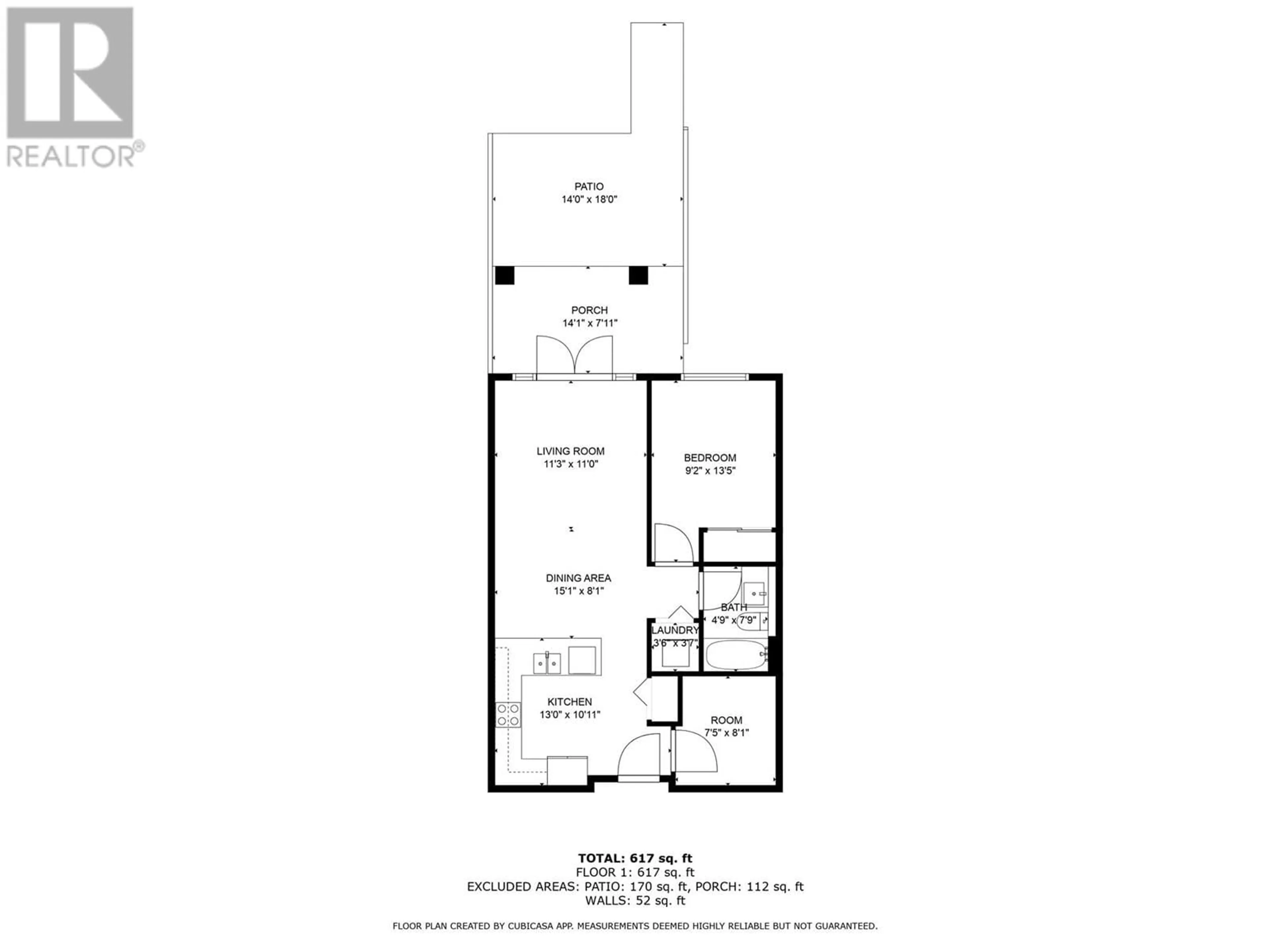 Floor plan for 103 - 885 UNIVERSITY DRIVE, Kamloops British Columbia V2C0K2