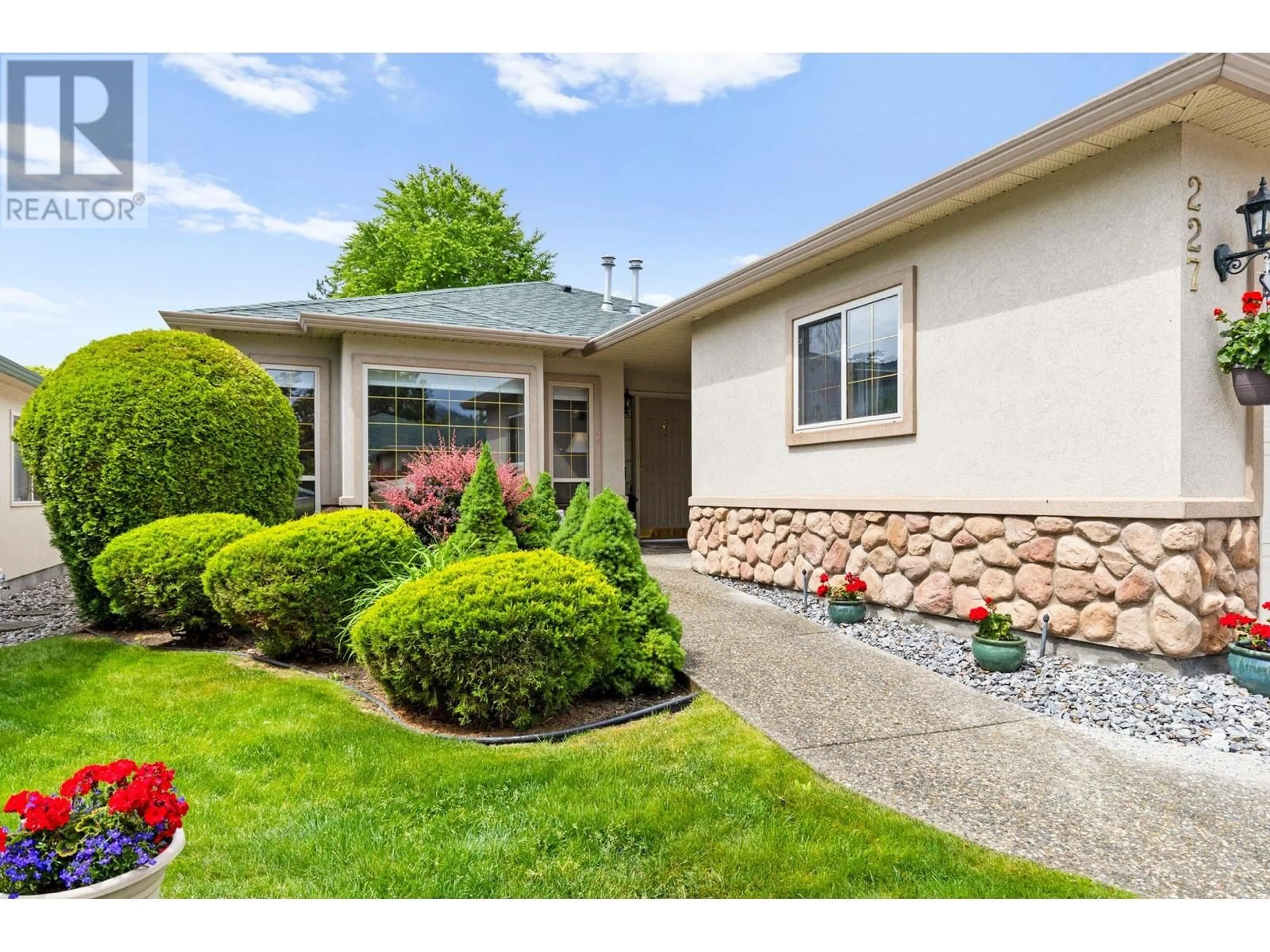 Home with vinyl exterior material, street for 227 - 2330 BUTT ROAD, West Kelowna British Columbia V4T2L3